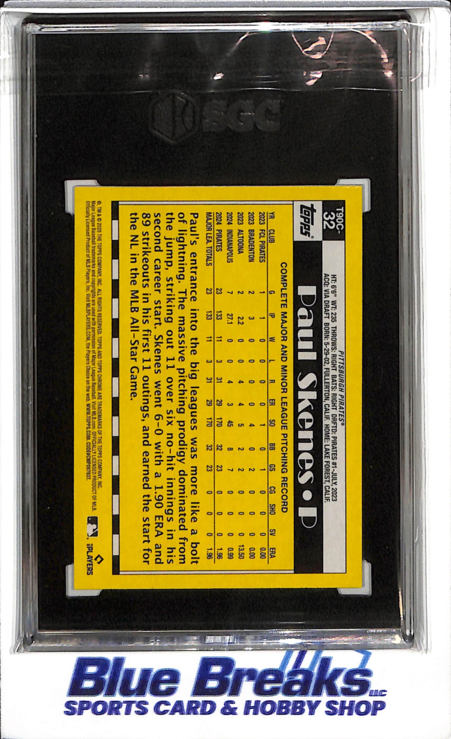 2025 Topps - Chrome '90 Design - Paul Skenes - SGC9.5 - #T90C-32 - Baseball - Pirates - drop