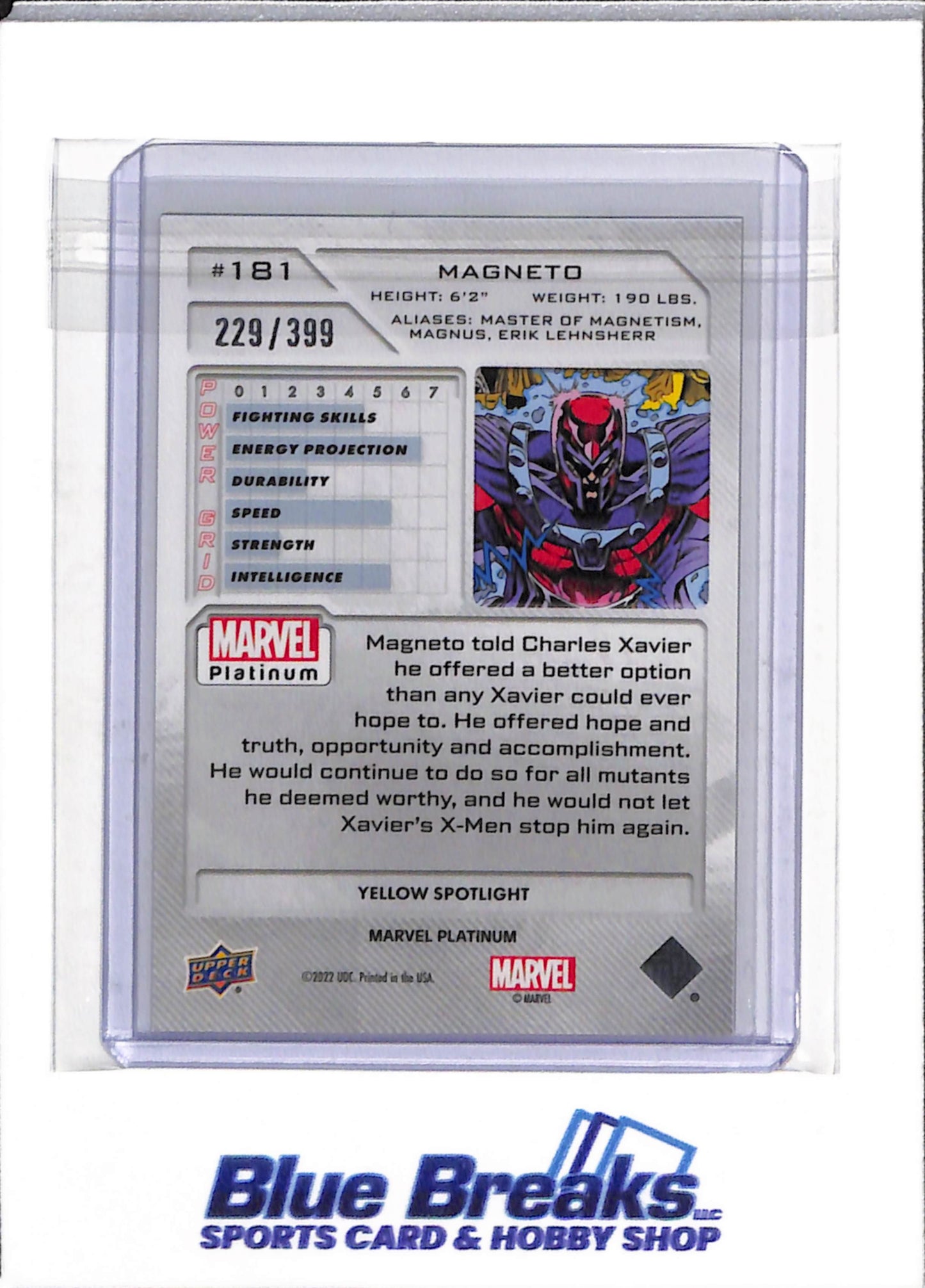2022 Upper Deck - Mavel Platinum - Foil - Magneto - #181 - drop