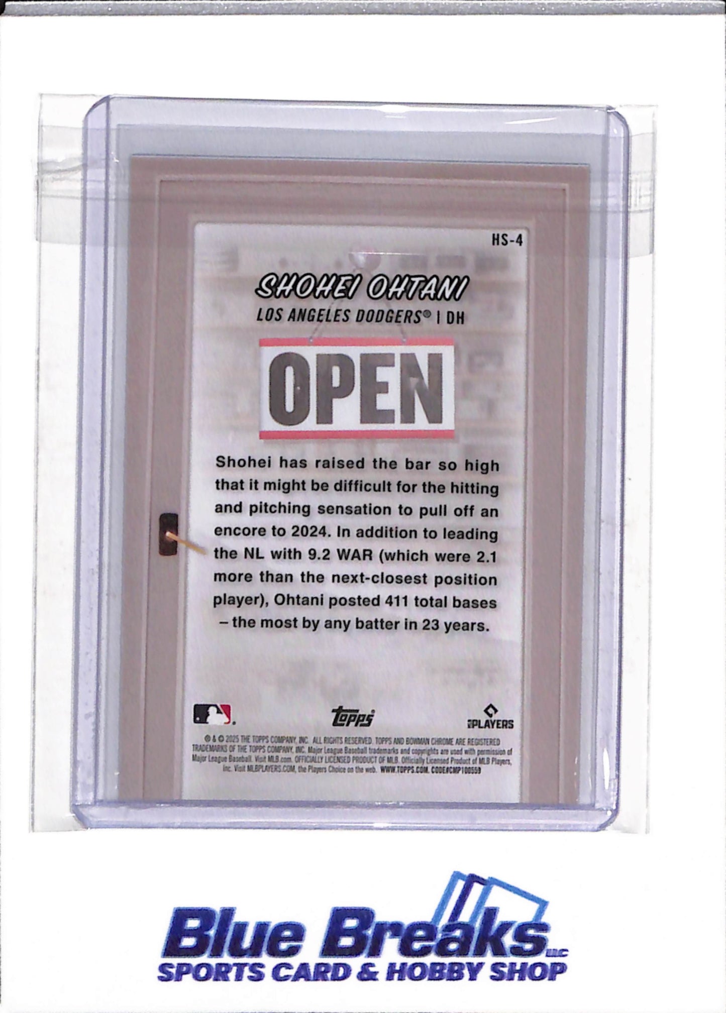 2025 Topps - Bowman Chrome - Sho-Time Showcase - Shohei Ohtani - #HS-4 - Baseball - Dodgers - drop