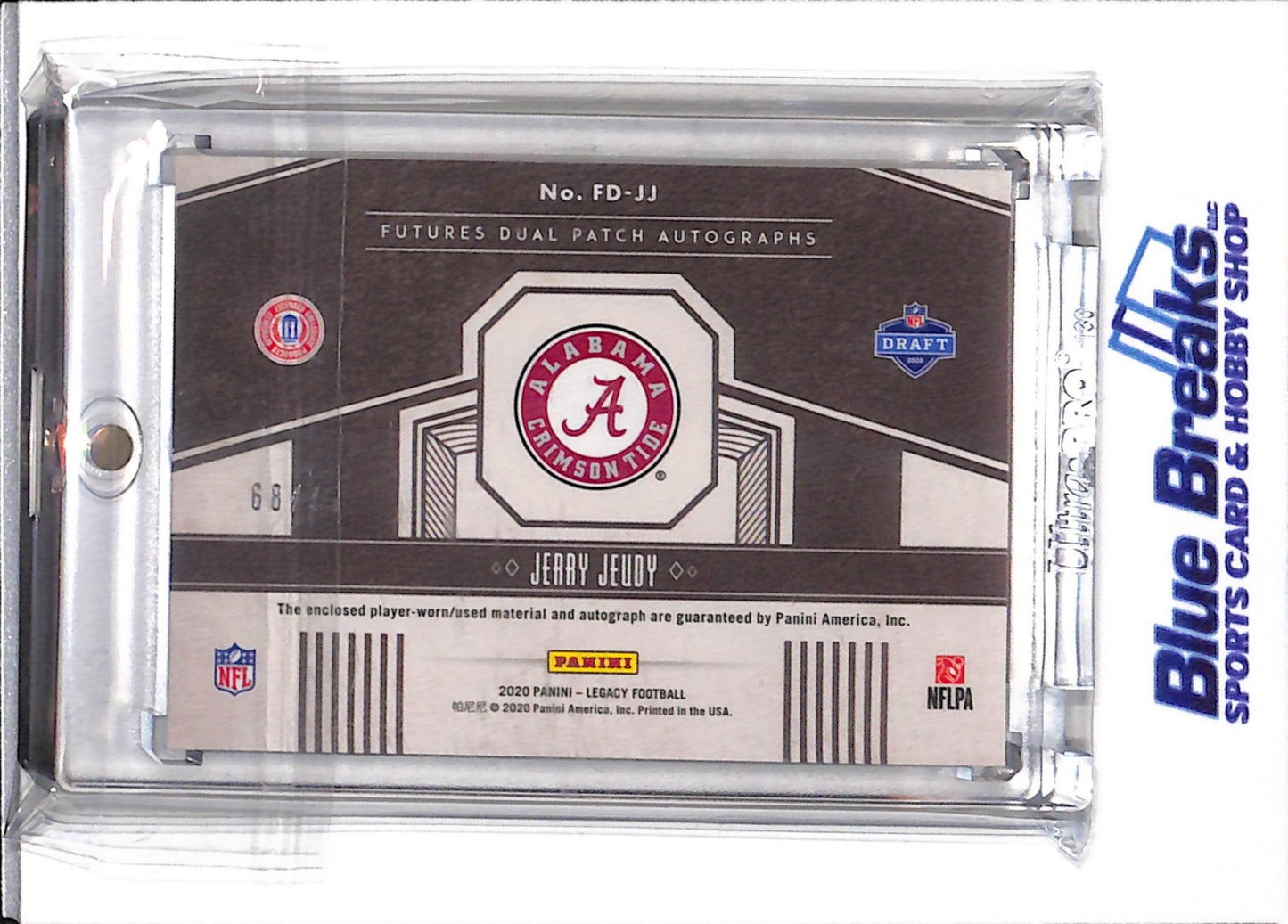 2020 Panini - Legacy - Futures - Rookie Card - Auto Relic - Jerry Jeudy - 66/75 - #FD-JJ - Football - Crimson Tide