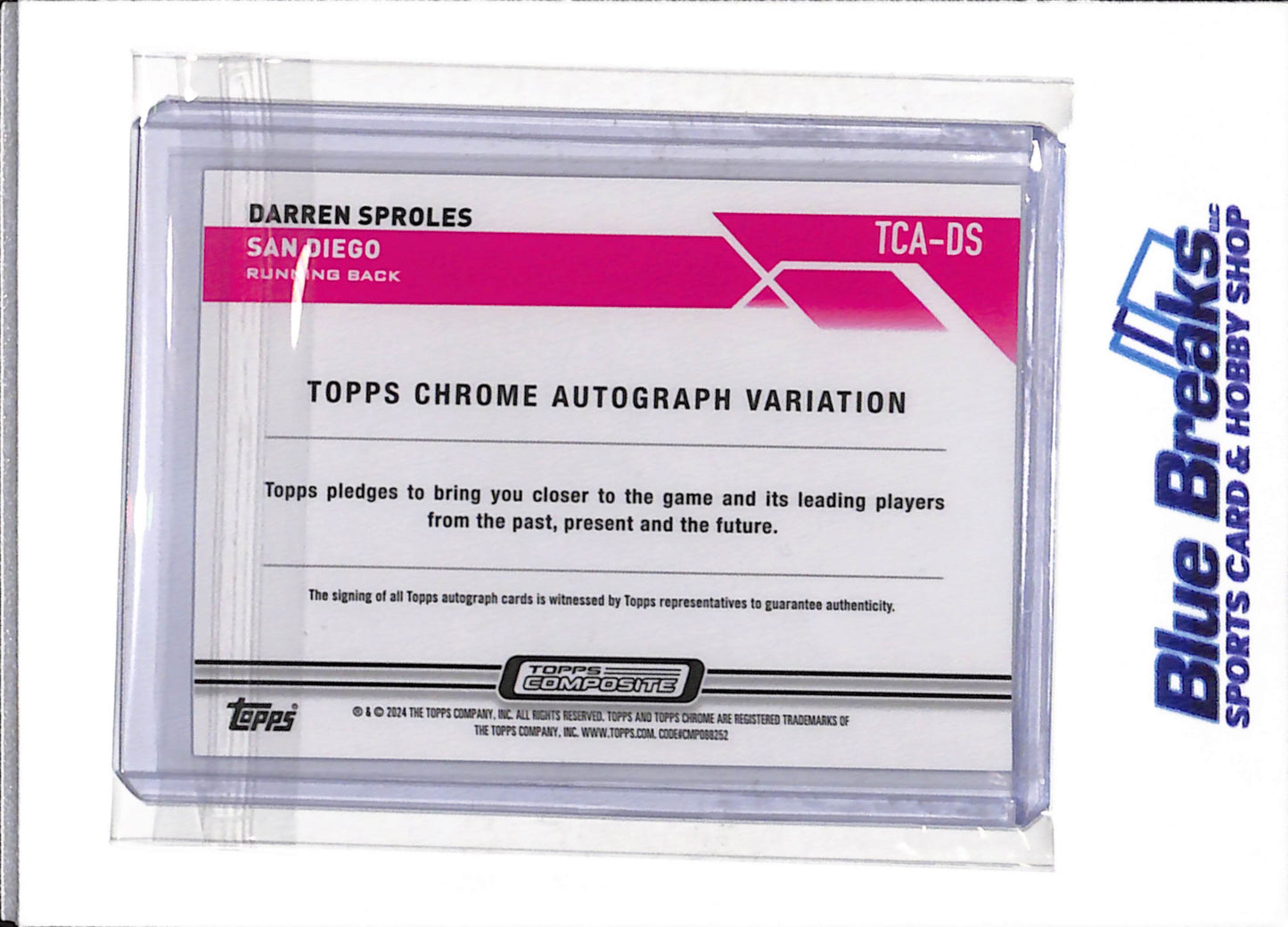 2024 Topps - Chrome Composite - Auto - Darren Sproles - #TCA-DS - Football - Chargers
