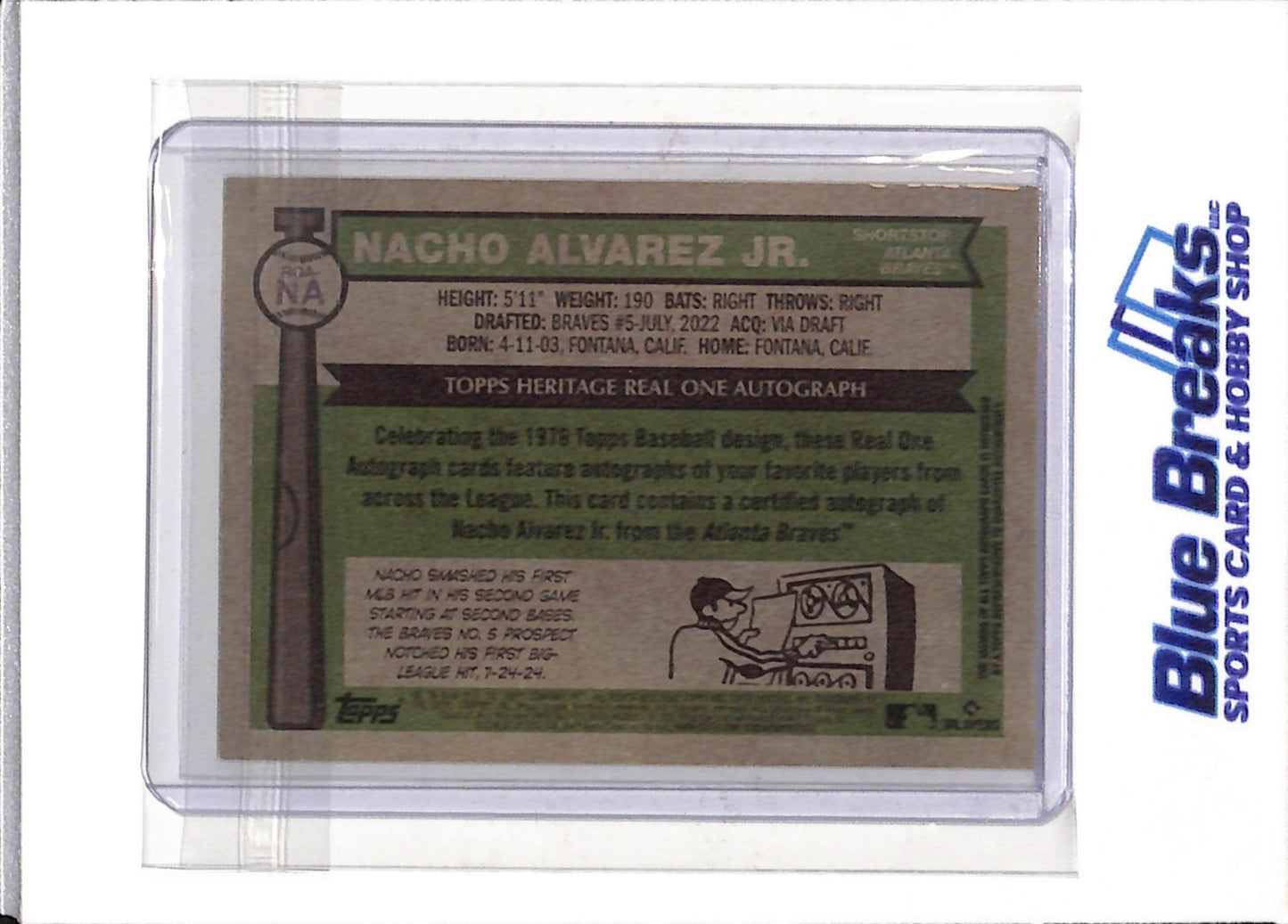 2025 Topps - Heritage - Rookie Card - Suto - Nacho Alvarez Jr. - #ROA-NA - Baseball - Braves