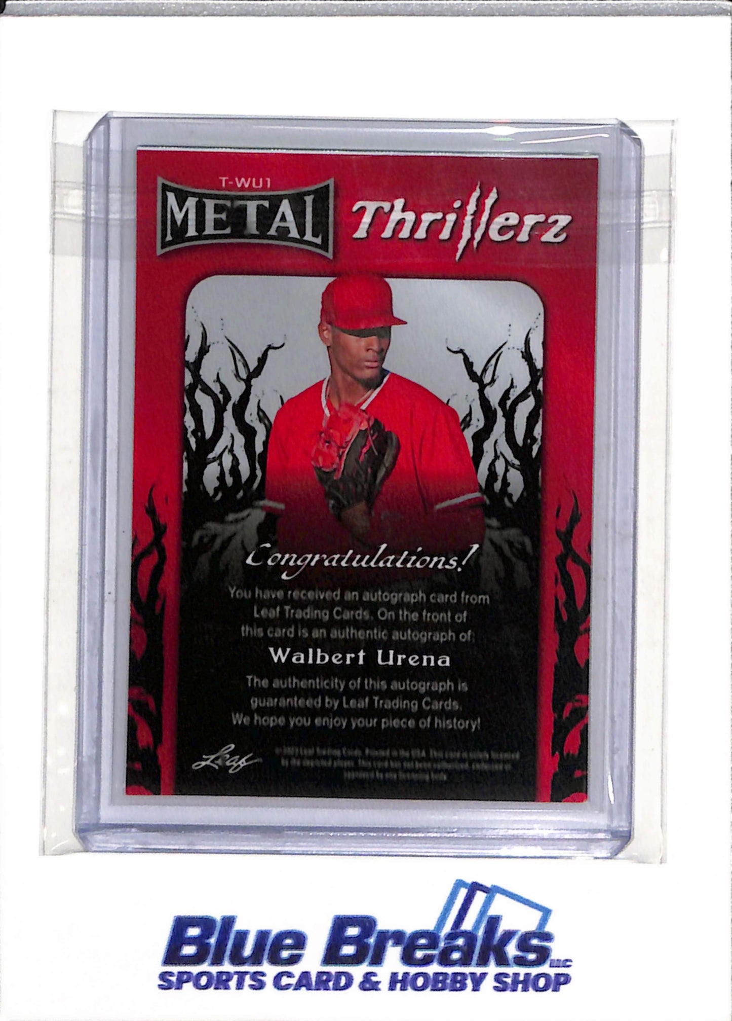 2023 Leaf - Metal - Green Thrillerz - Auto - Walbert Urena - 1/5 - #T-WU1 - Baseball - Angels - drop