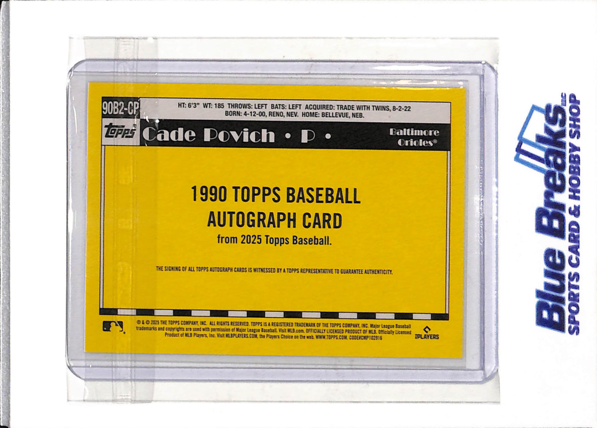 2025 Topps - 35th Anniversary - Rookie Card Auto - Cade Povich - #90B2-CP - Baseball - Orioles