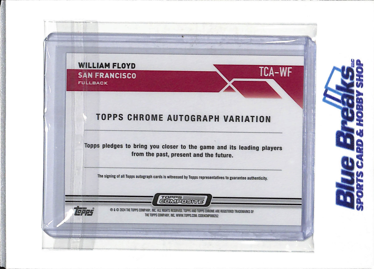 2024 Topps - Chrome - Auto - William Floyd - #TCA-WF - Football - 49ers