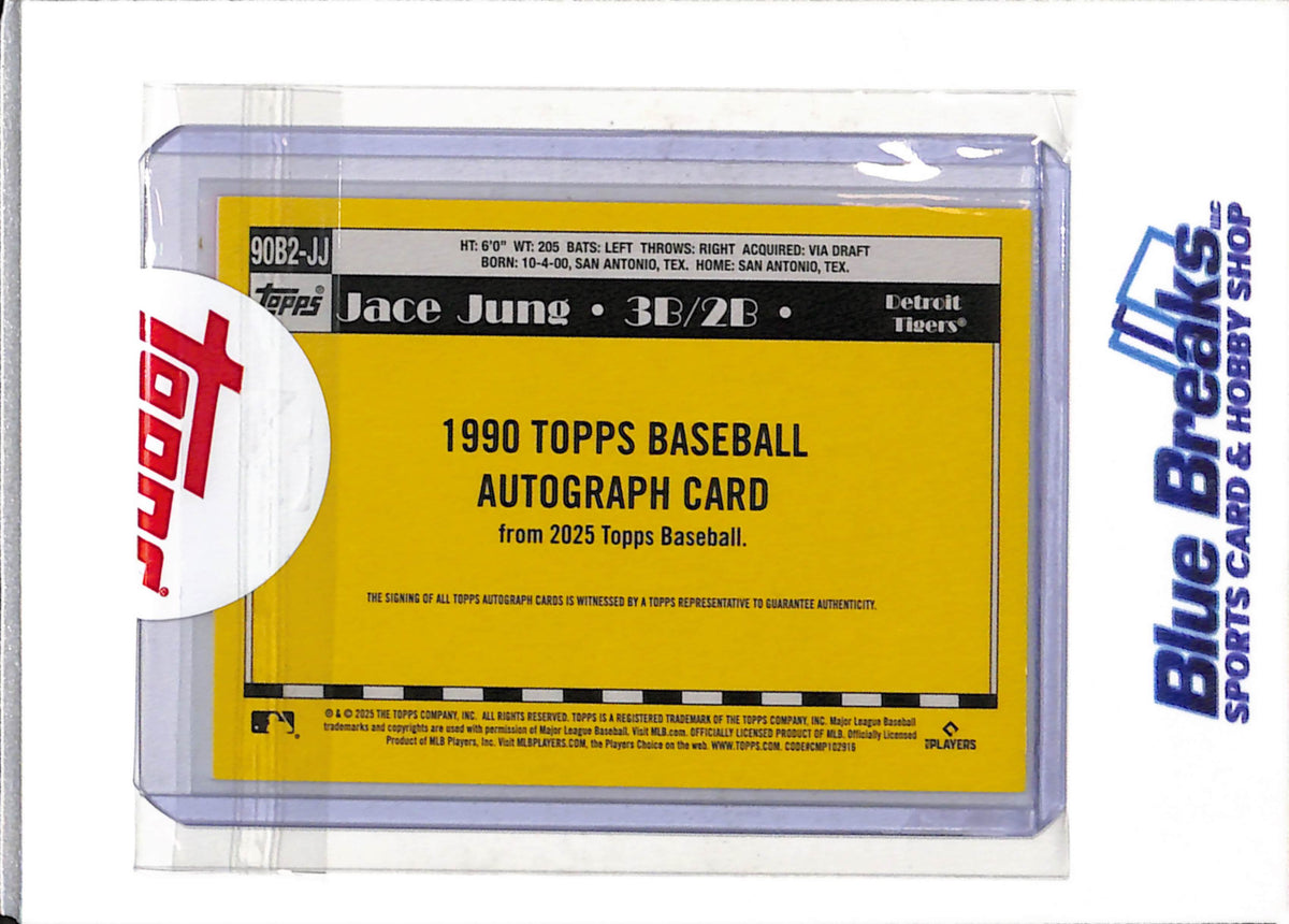 2025 Topps - 35th Anniversary - Rookie Card - Jace Jung - #90B2-JJ - Baseball - Tigers