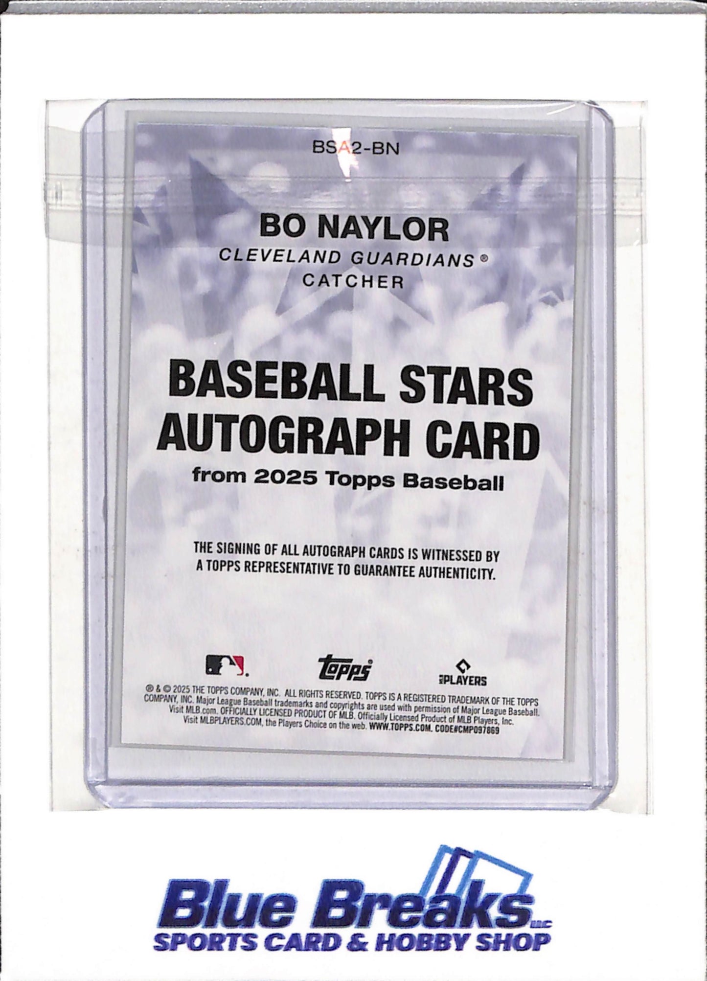 2025 Topps - Baseball Stars - Auto - Bo Naylor - #BSA2-BN - Baseball - Guardians - drop