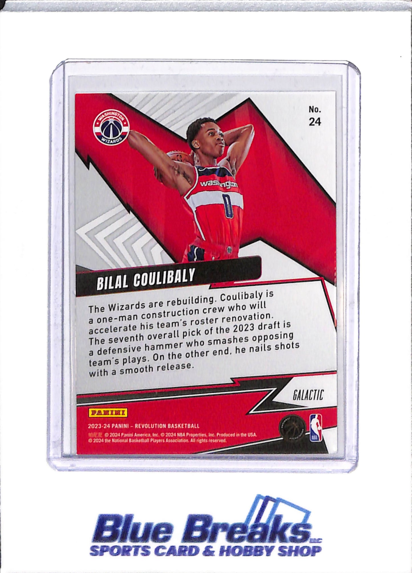 2023-24 Panini - Revolution - Shockwave - Rookie Card - Bilal Coulibaly - #24 - Basketball - Wizards - drop