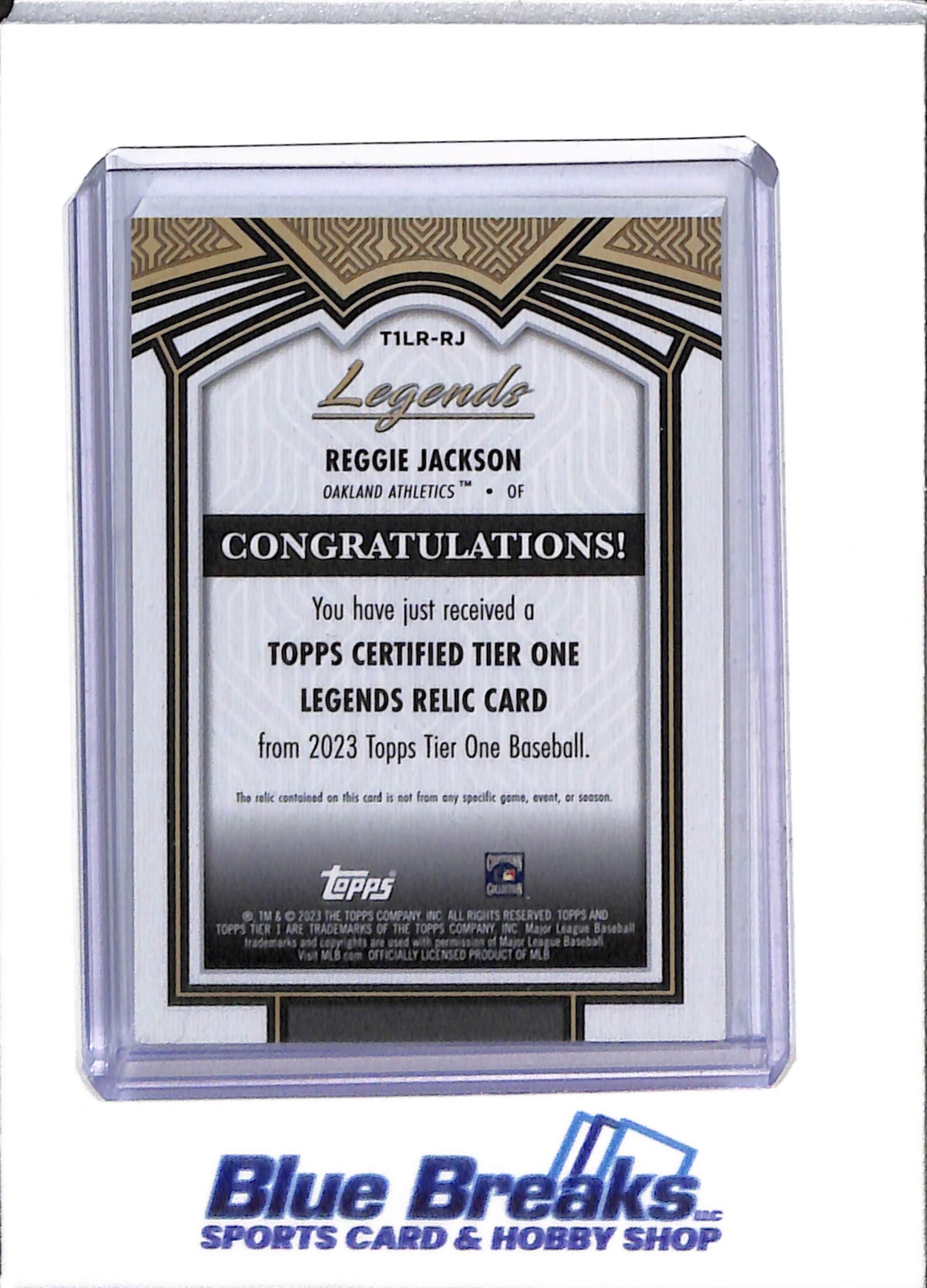 2023 Topps - Tier 1 - Legends - Relic - Reggie Jackson - 060/200 - #T1LR-RJ - Baseball - Athletics - drop