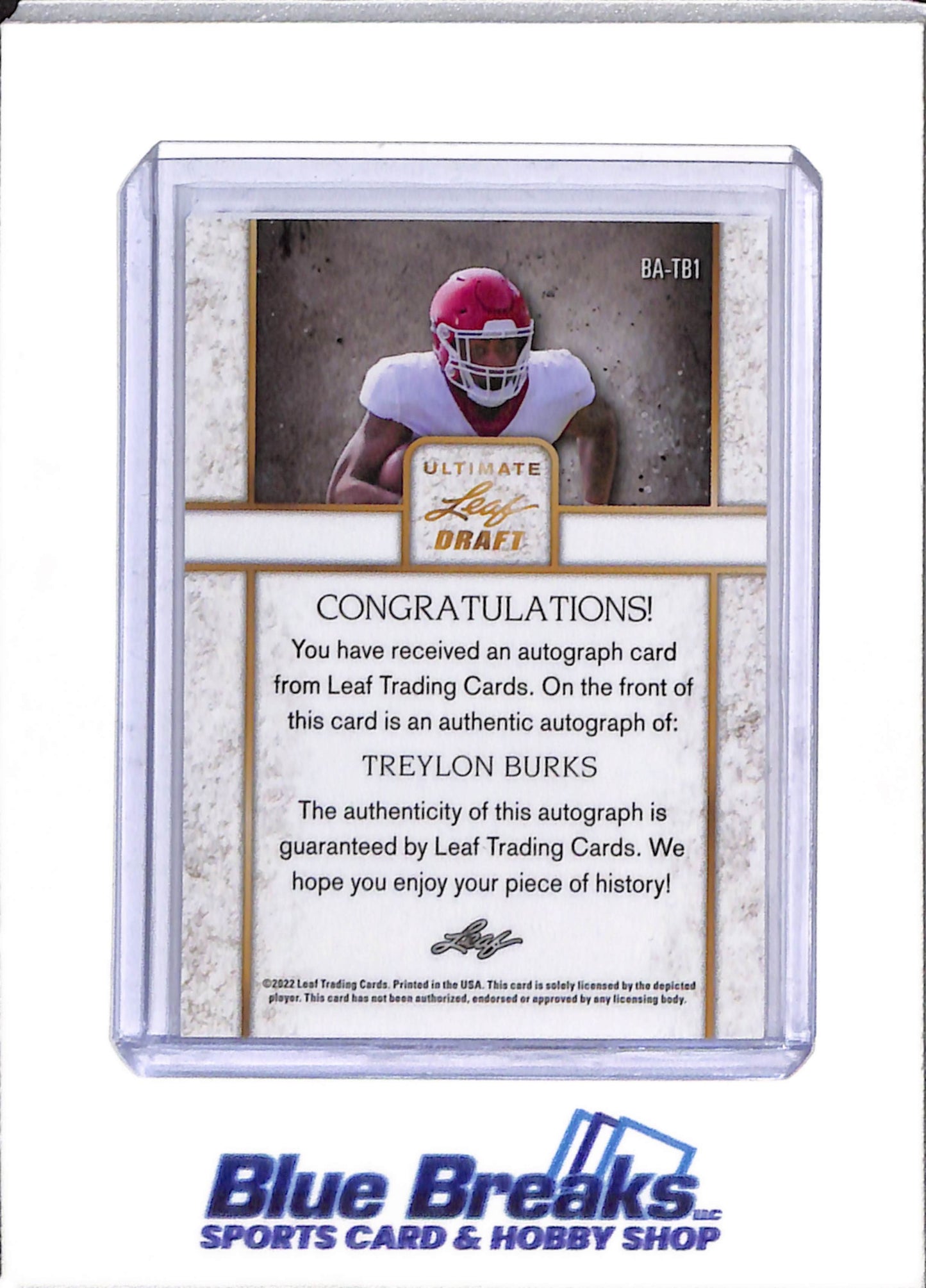 2022 Leaf - Ultimate Draft - Auto - Treylon Burks - 2/75 - #BA-TB1 - Football - Titans