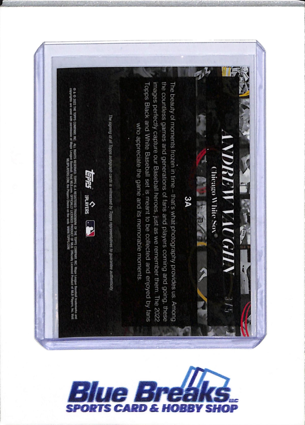 2022 Topps - Negative Refractor - Auto - Andrew Vaughn - 3/5 - #3A - Baseball - White Sox