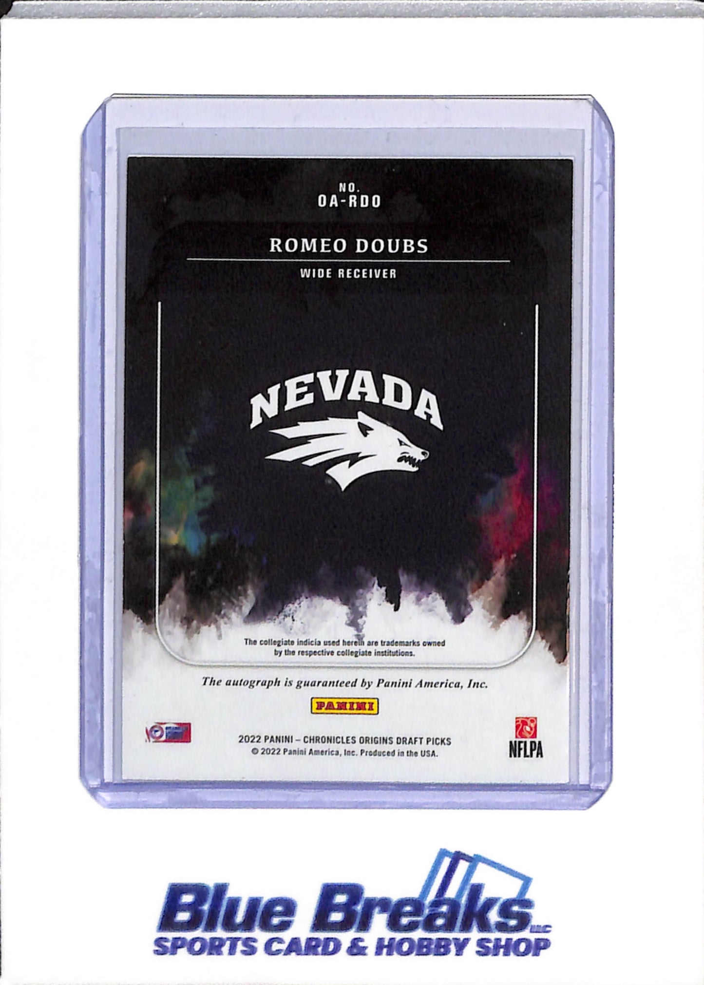 2022 Panini - Chronicles - Origins - Draft Picks - Auto - Romeo Doubs - 51/99 - #OA-RDO - Football - Packers