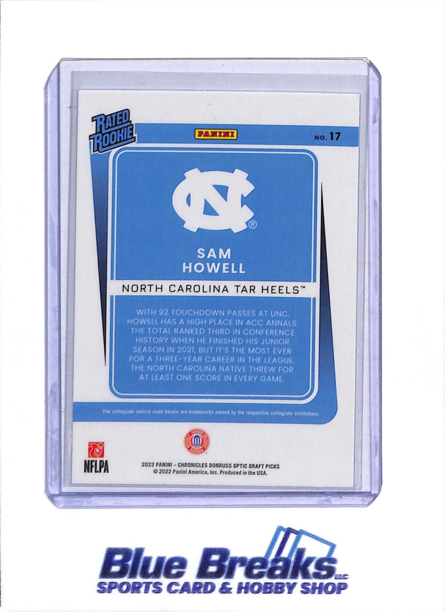 2022 Panini - Chronicles - Donruss Optic - Draft Picks - Rookie Rated - Sam Howell - #17 - Football - Seahawks