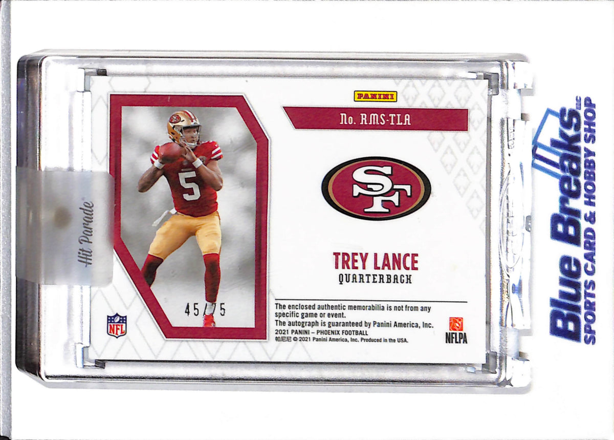 2021 Panini - Rising Rookie - Relic - Auto - Trey Lance - 45/75 - #RMS-TLA - Football - 49ers