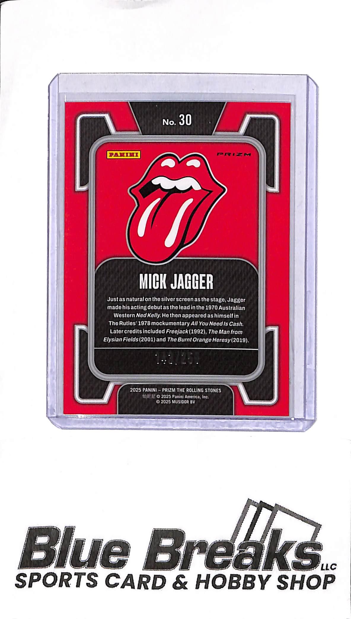 2025 Prizm The Rolling Stones - Mick Jagger - #30 - Orange Wave 143/259 - Music