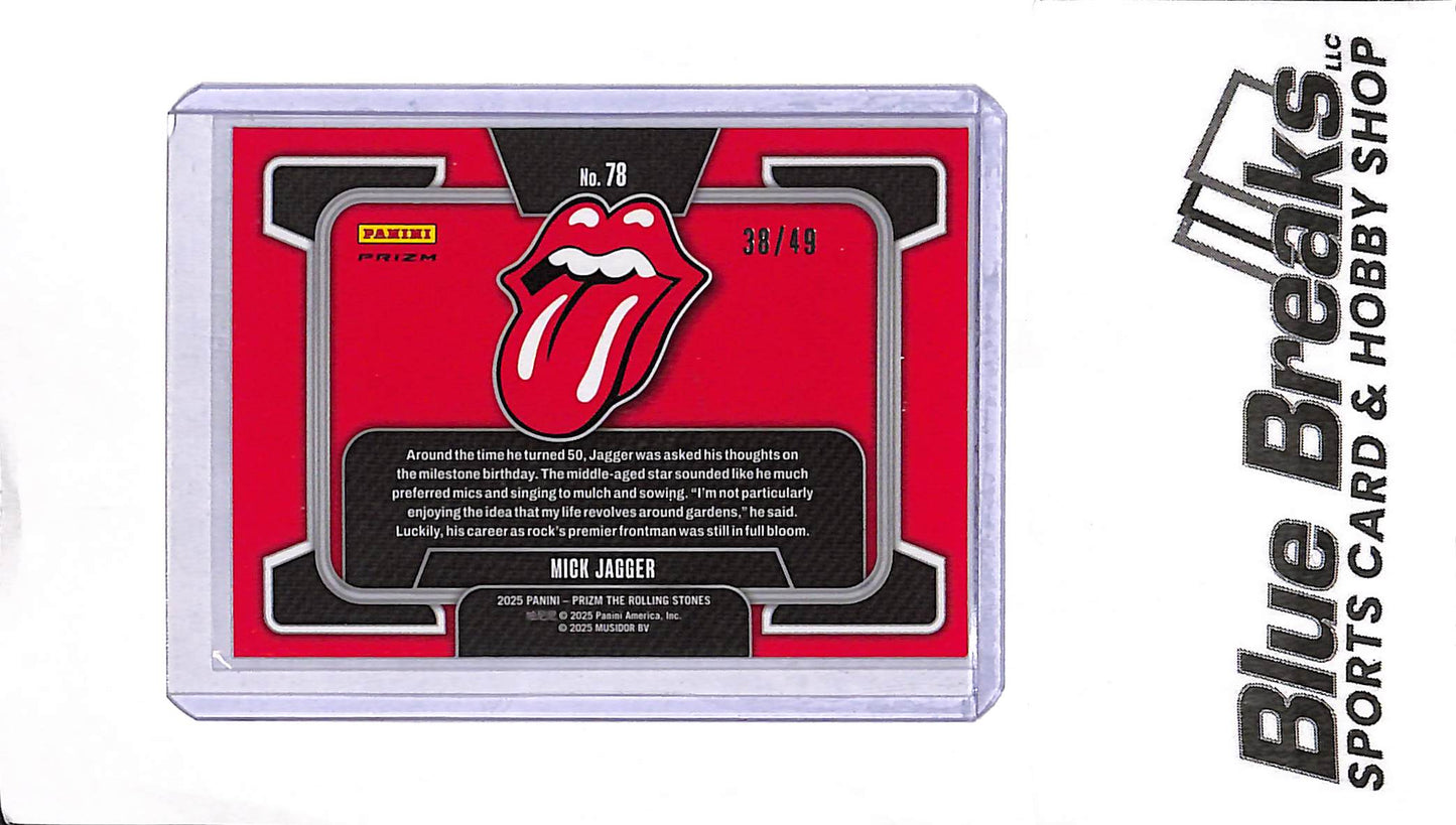 2025 Prizm The Rolling Stones - Mick Jagger - #78 - Tie Dye 38/49 - Music