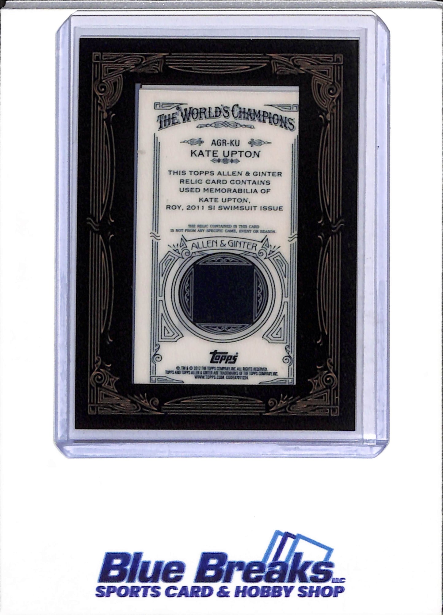 2012 Topps - Allen & Ginter - Mini Framed Relic - Kate Upton - #AGR-KU - Entertainment