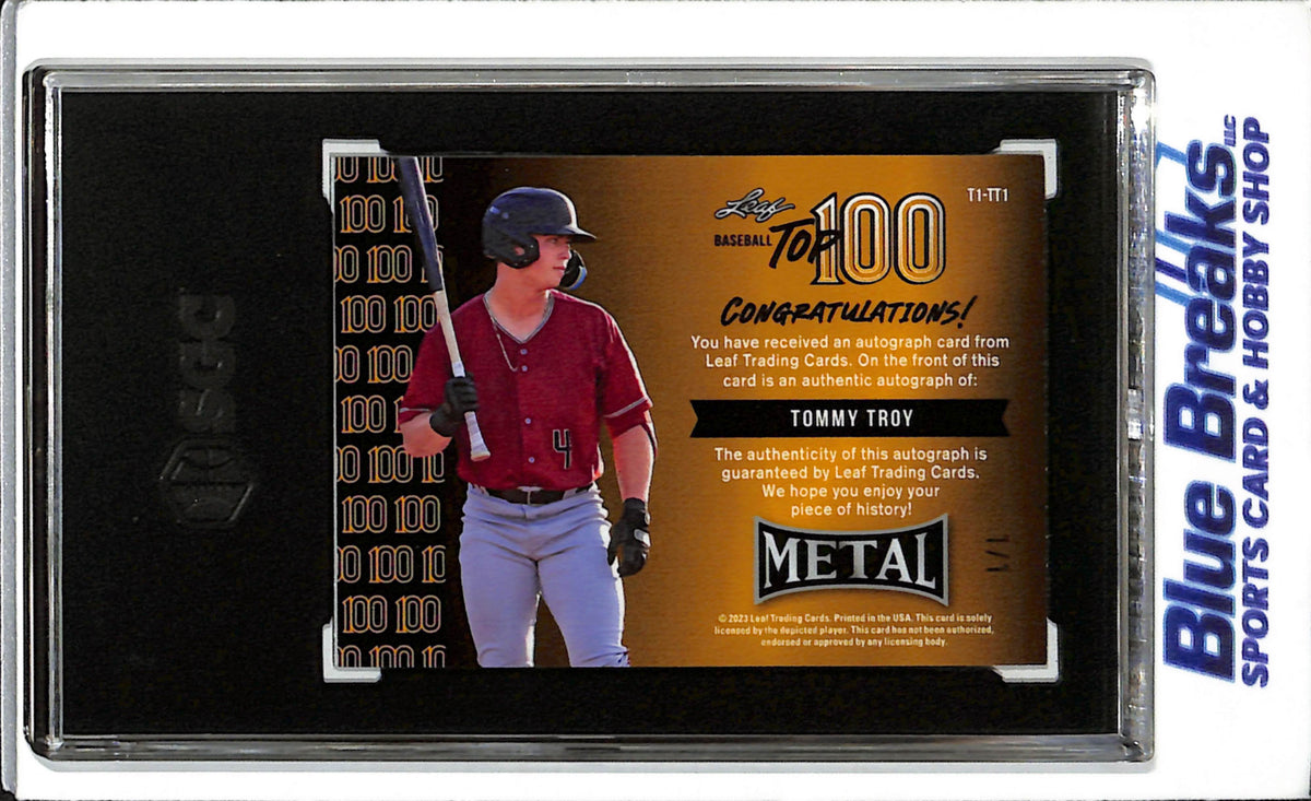 2023 Leaf - Metal - Sky Mojo - Top 100 - Auto - Tommy Troy - SGC9.5 - 1/1 - #T1-TT1 - Baseball - Diamondbacks