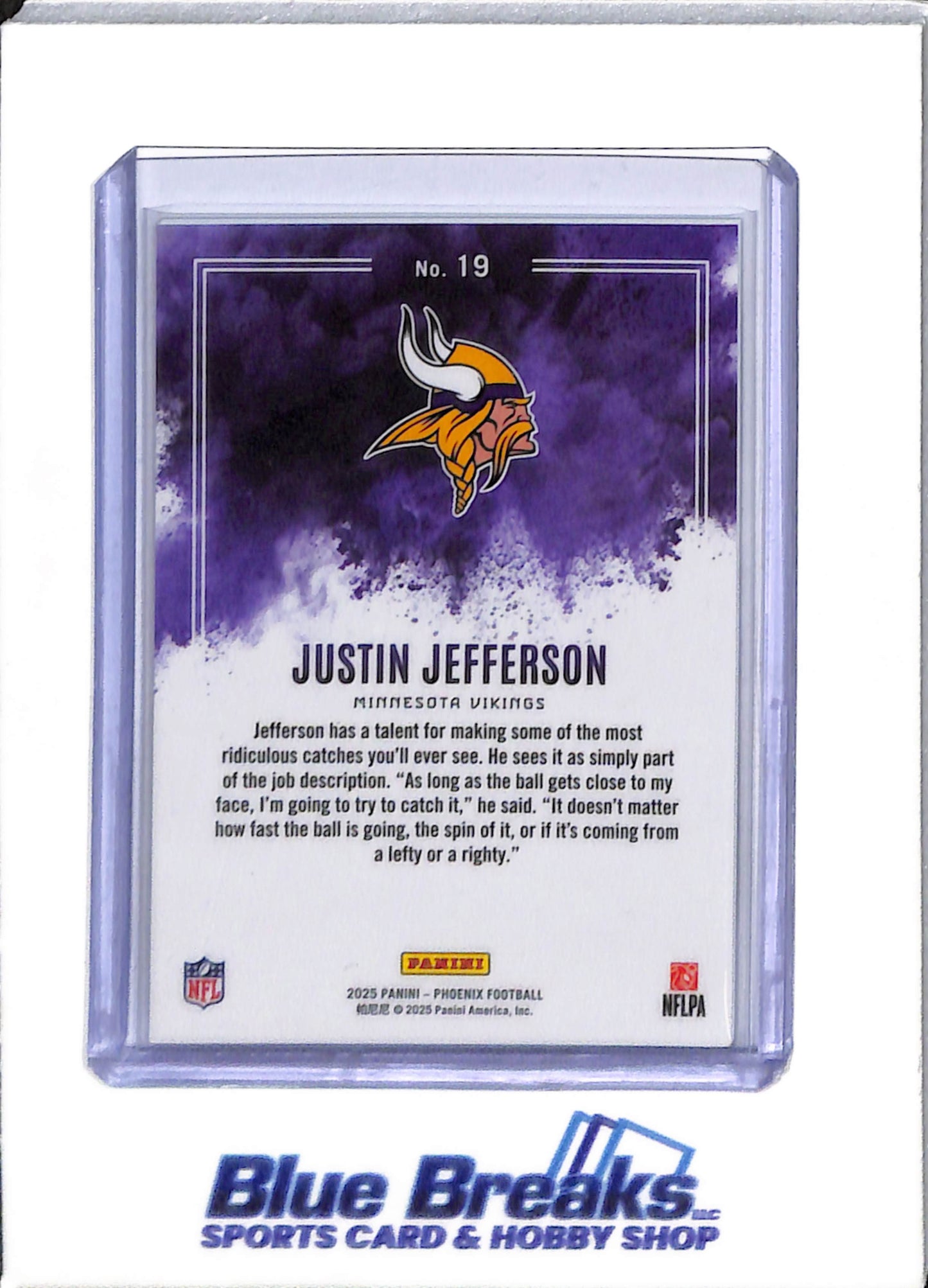 2025 Panini - Phoenix - Color Blast - Justin Jefferson - #19 - football - Vikings - drop