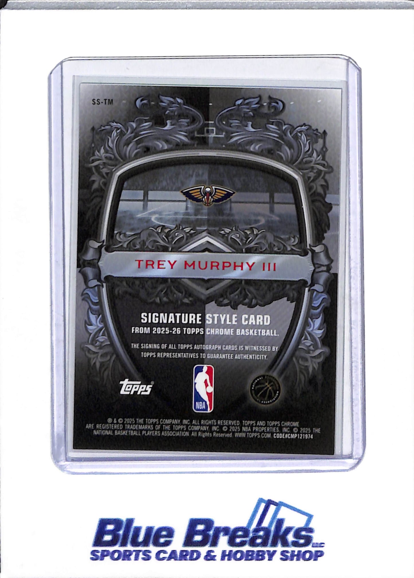 2025-26 Topps Chrome - Signature Style - green refractor - Trey Murphy III - auto - 87/99 - #SS-TM - basketball - Pelicans - drop