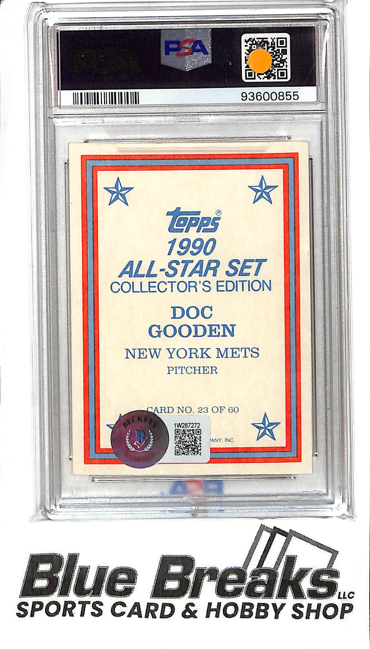 1990 Topps All-Star - Dwight Gooden - IP Auto - PSA Authentic - Baseball - Mets