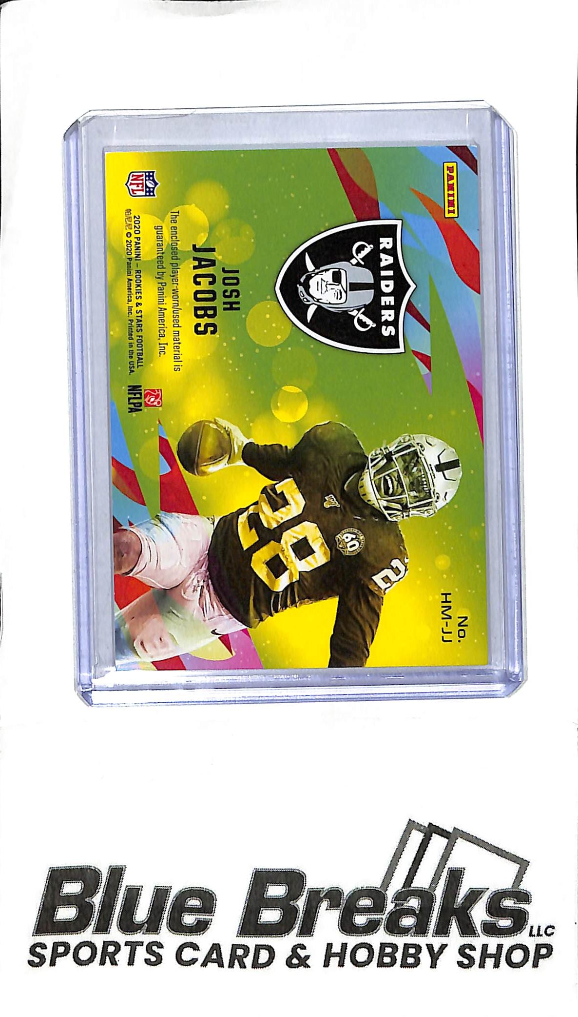 2020 Panini Rookies & Stars - Josh Jacobs - High Octane Relic HM-JJ - 06/25 - Football - Raiders