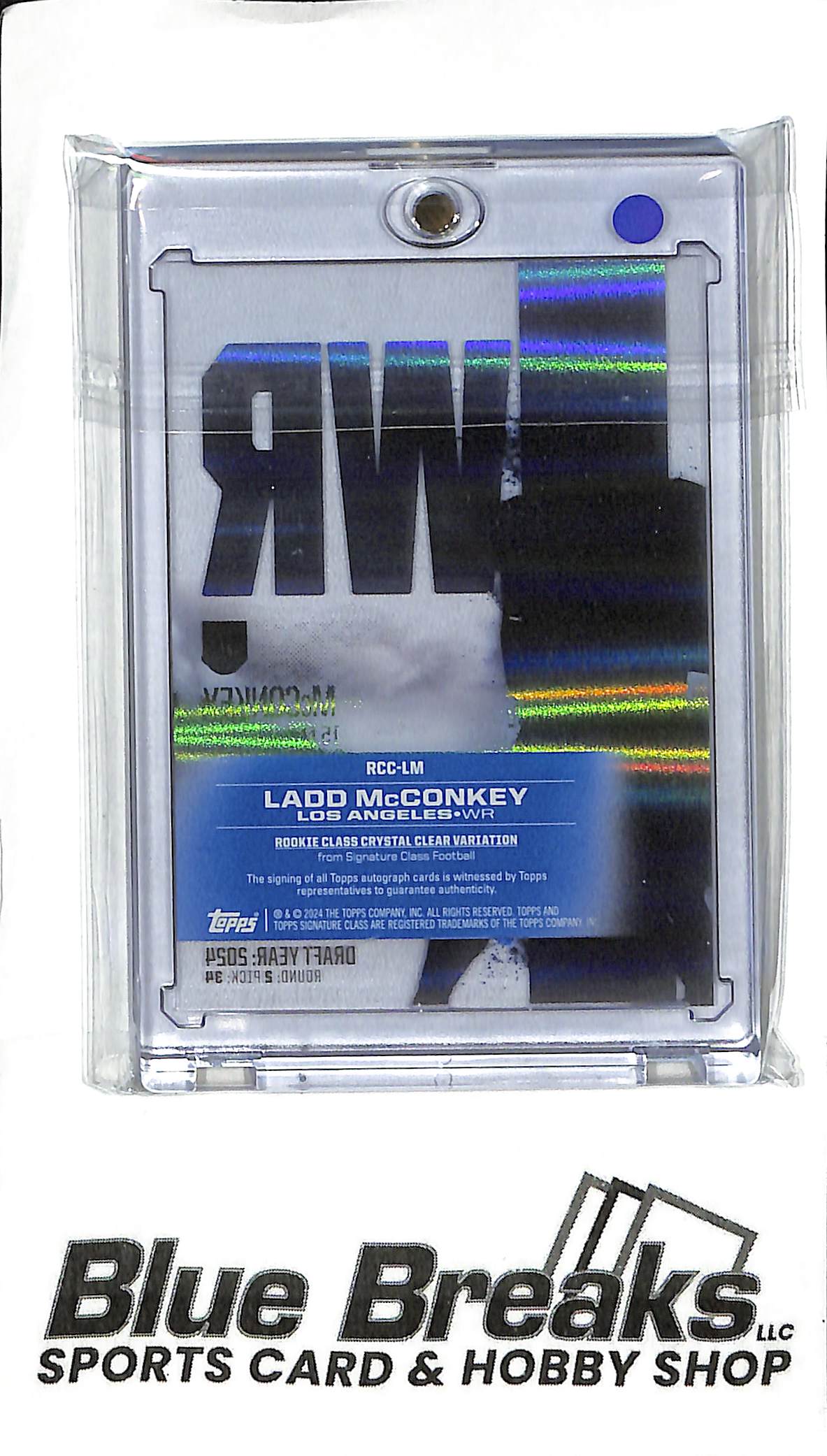 2024 Topps Signature Class - Ladd McConkey RCC-LM - Rookie Auto - Football - Chargers