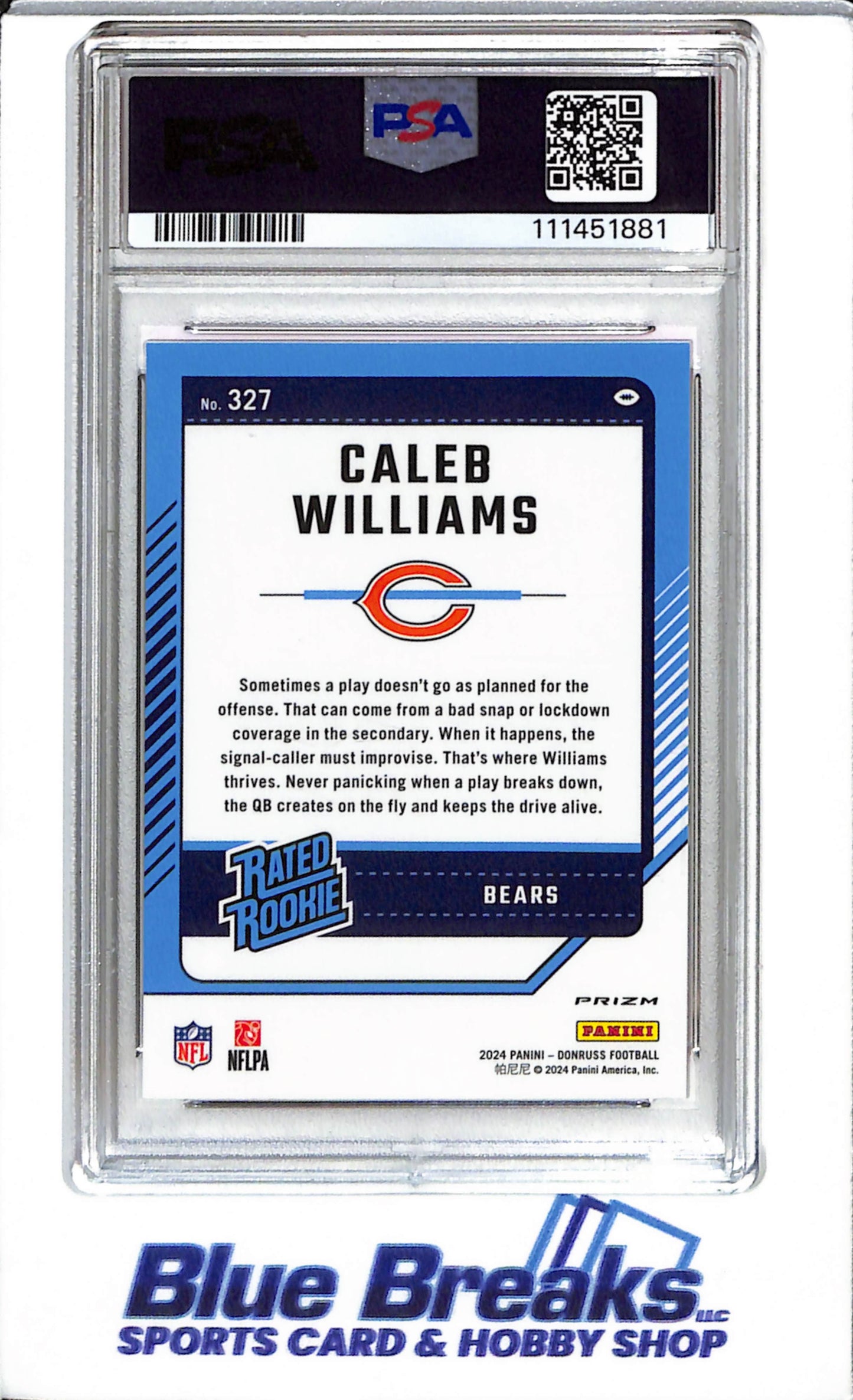 2024 Panini - Donruss Optic - Preview - Rated Rookie - Pink - Caleb Williams - PSA9 - #327 - Bears