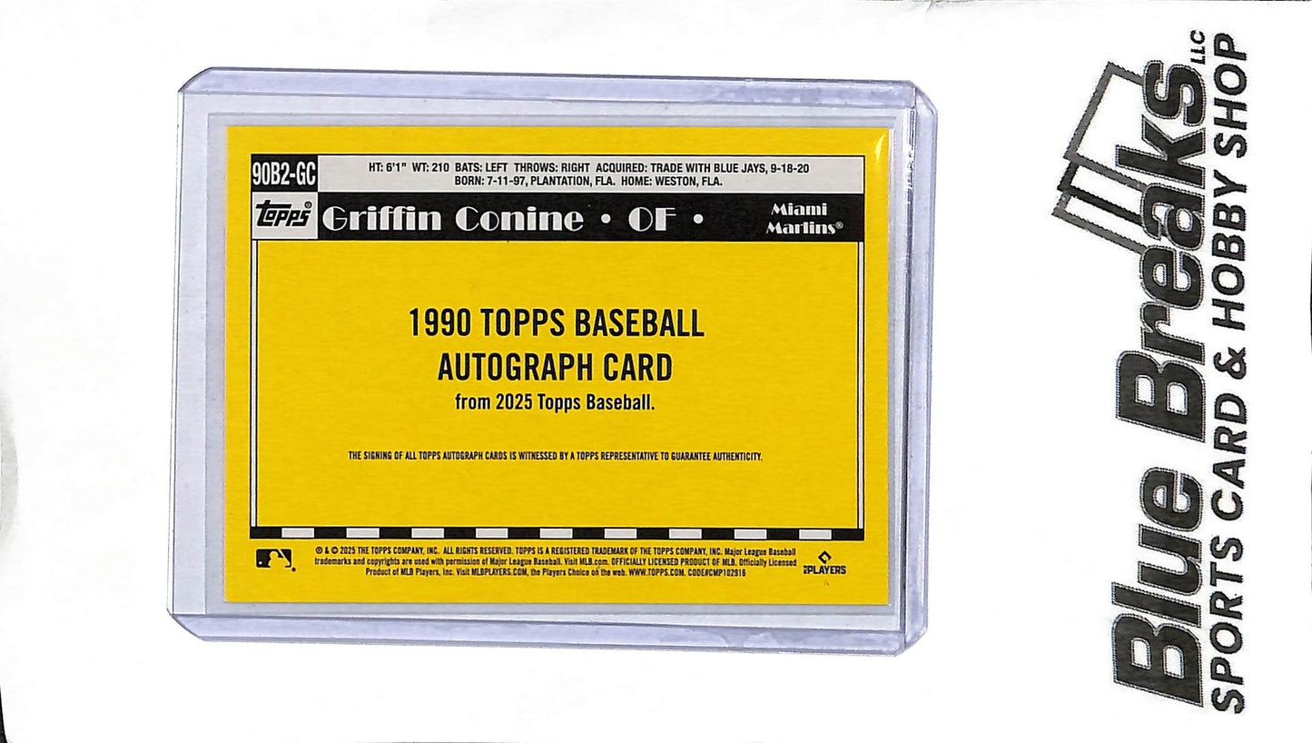 2025 Topps - Griffin Conine Auto - 90B2-GC - Baseball - Marlins