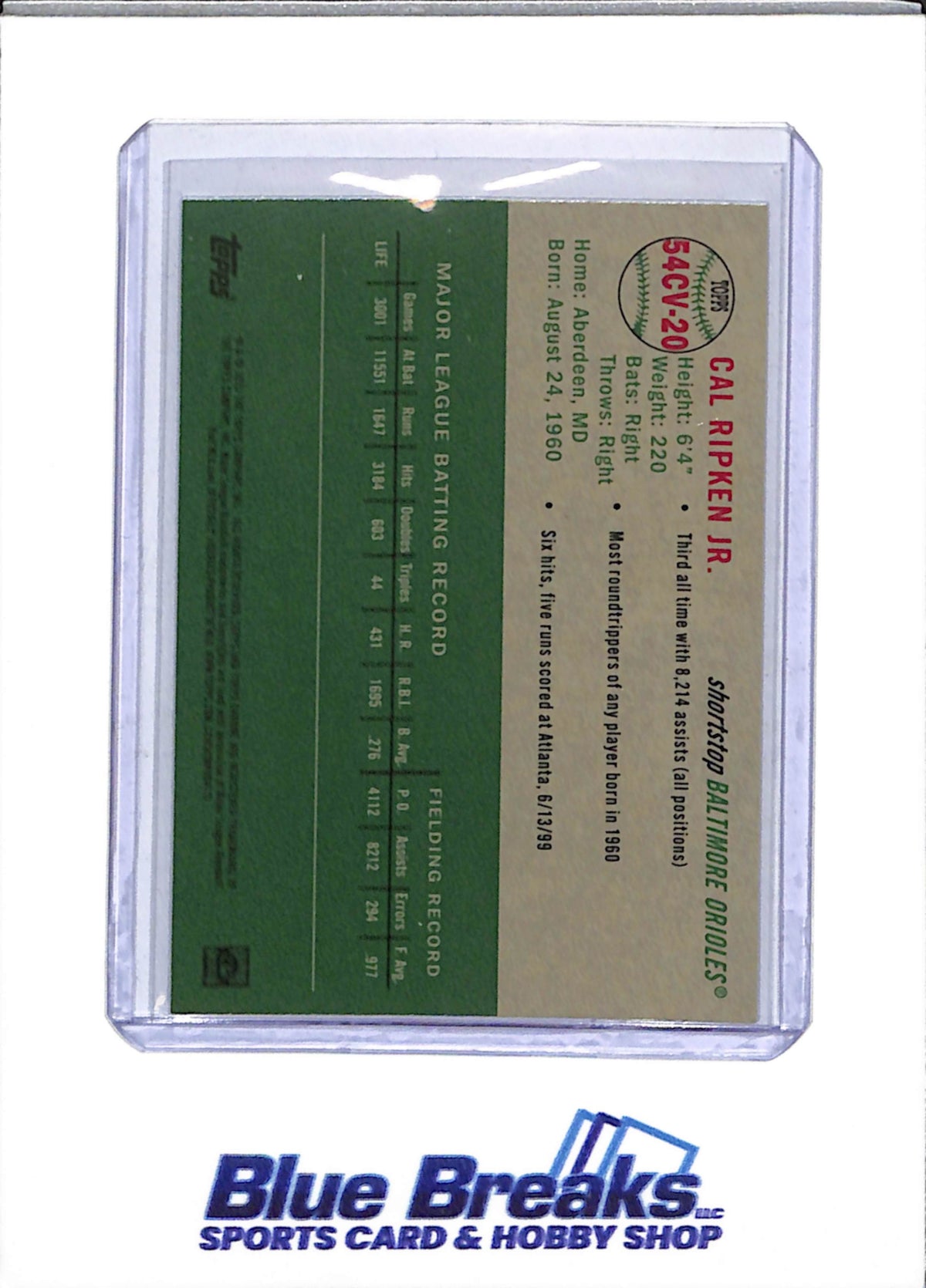 2023 Topps - Chrome - Platinum - 1954 City Variation - Cal Ripken Jr - #54CV-20 - Baseball - Orioles