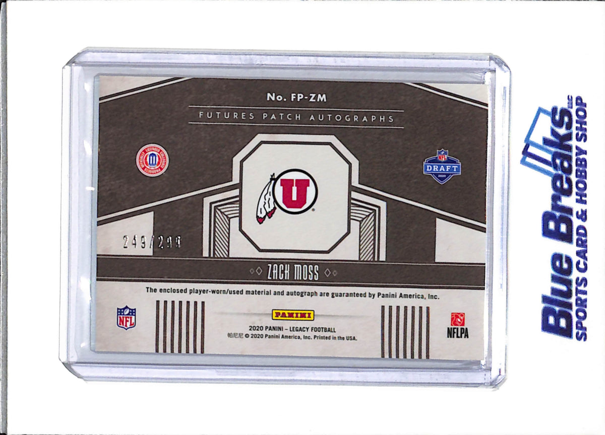 2020 Panini - Futures - Legacy - Rookie Card - Auto - Relic - Zack Moss - 249/299 - #FP-ZM - Football - Bengals