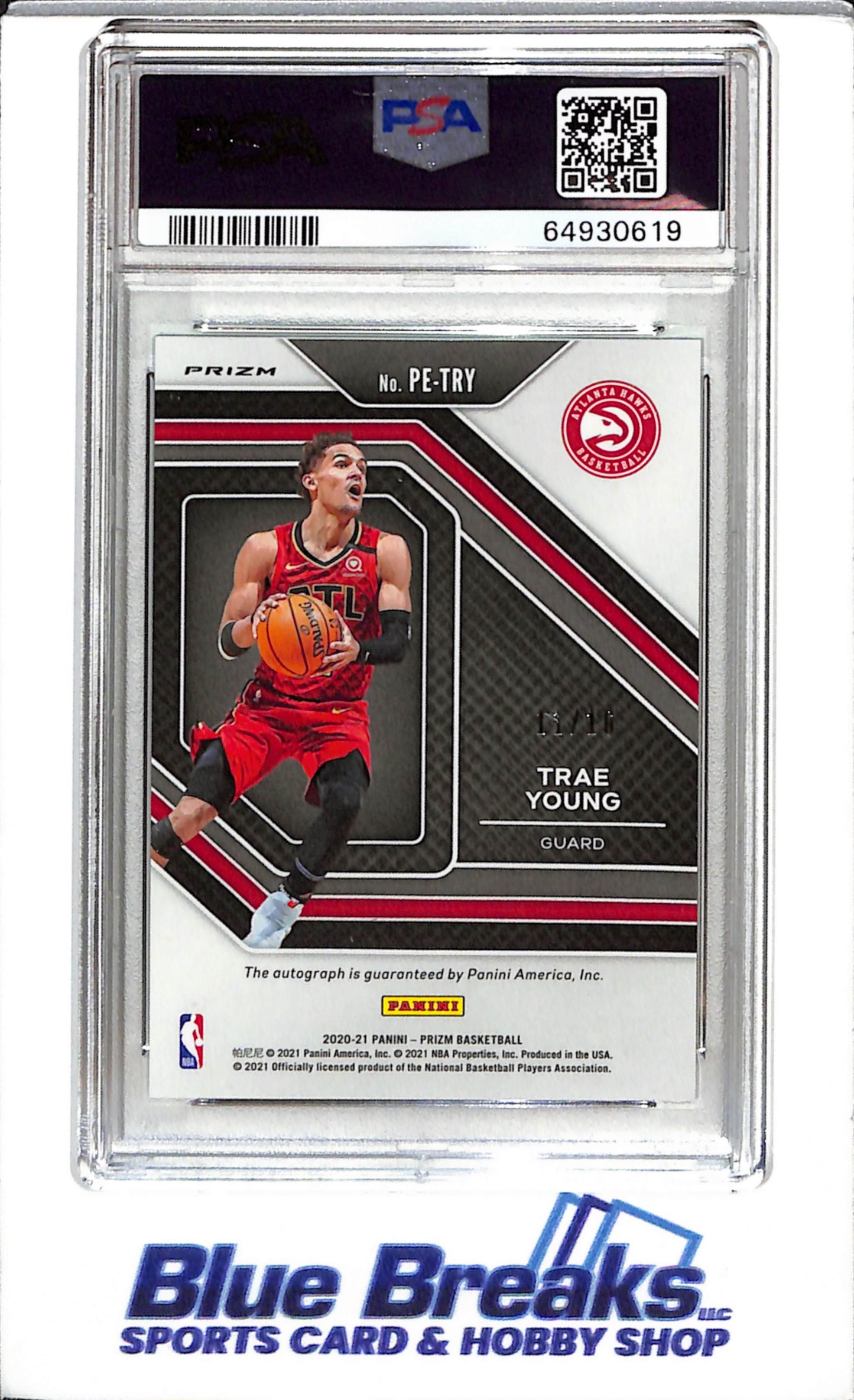 2020 Panini - Prizm - Penmanship - Green Ice - Trae Young - PSA10 - 11/16 - #PE-TRY - Basketball - Hawks