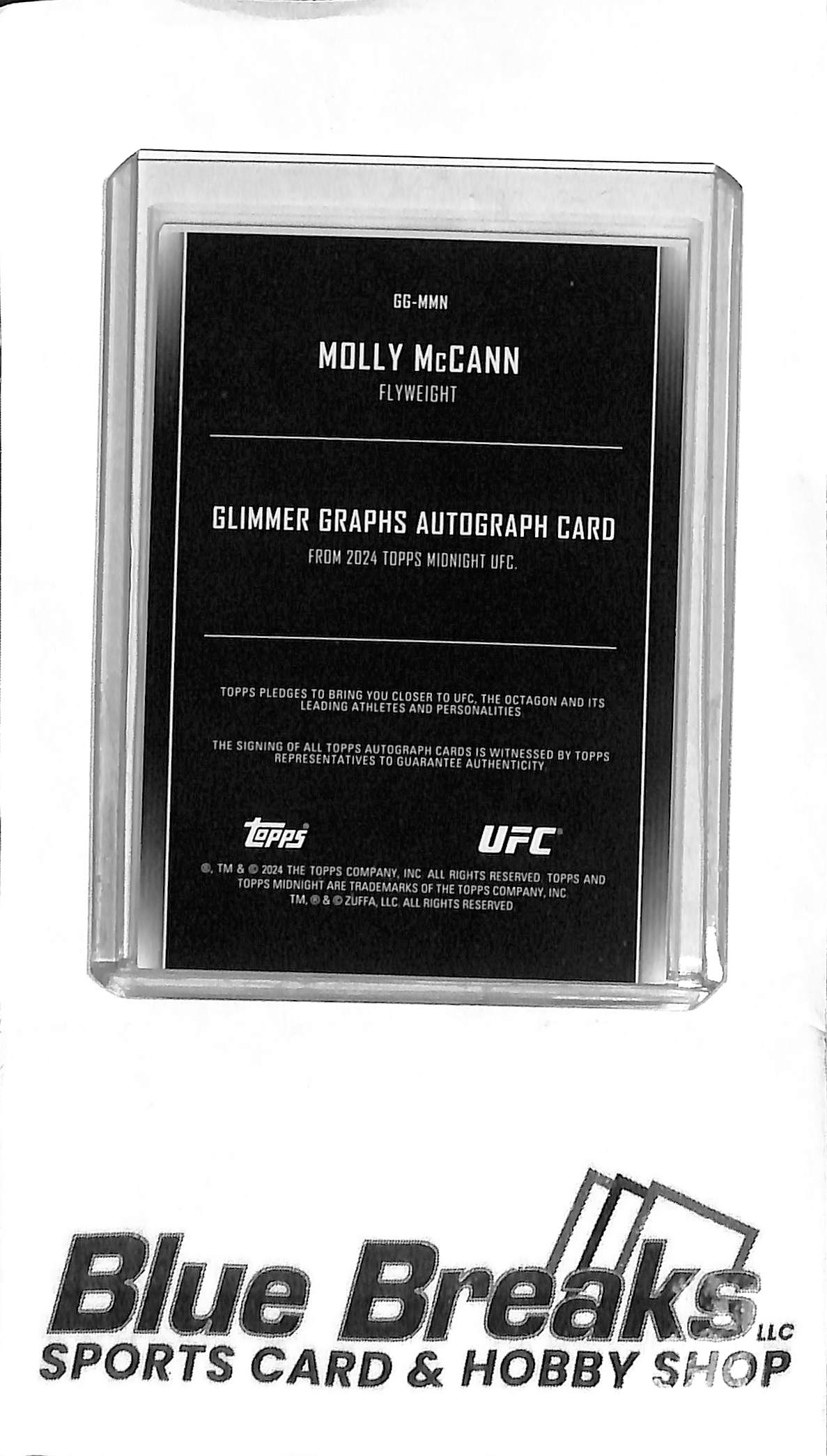 2024 Topps Midnight UFC - Molly McCann Auto - GG-MMN 87/99 - UFC - Flyweight