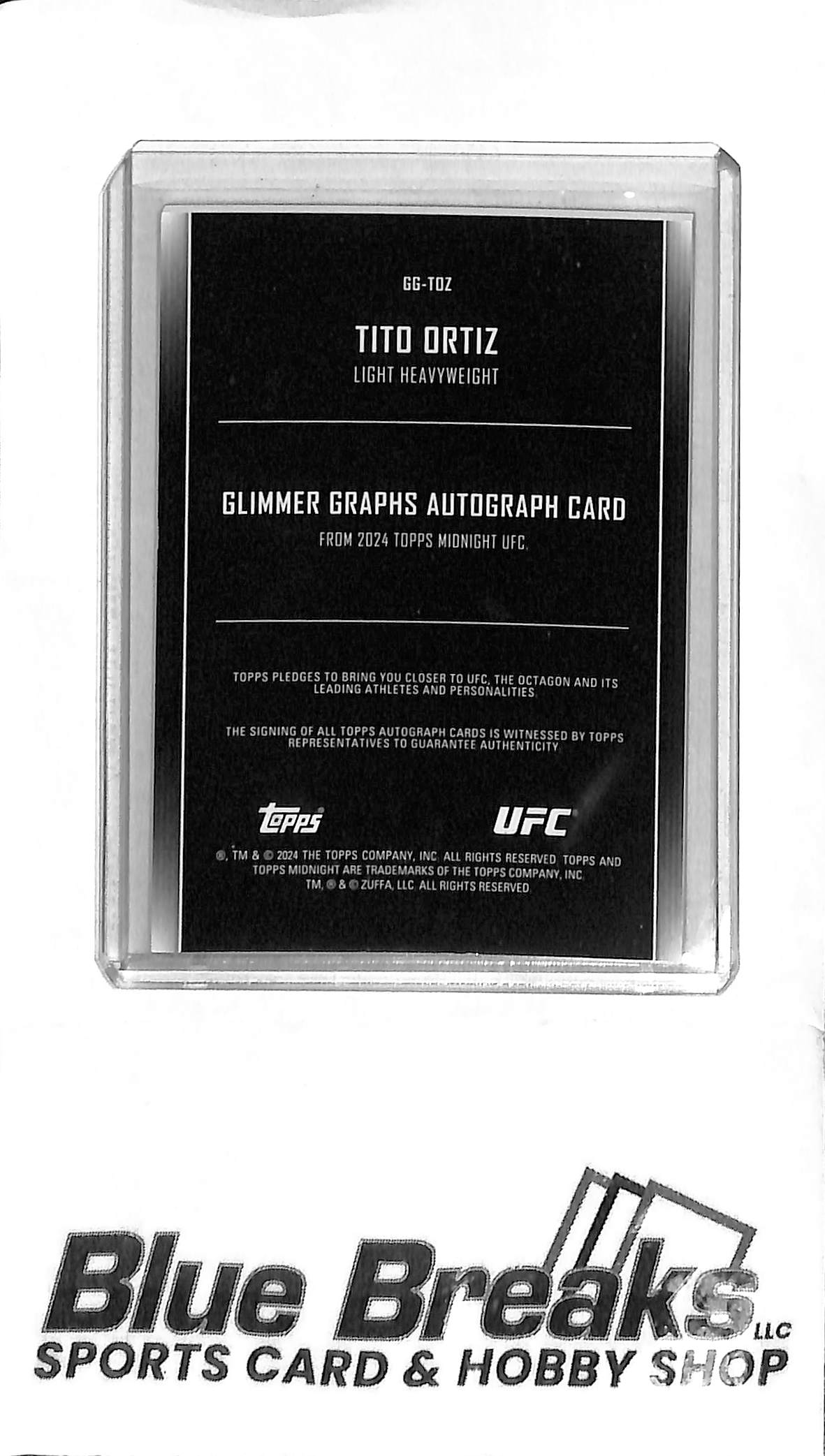 2024 Topps Midnight - Tito Ortiz Auto - GG-TOZ - UFC - Light Heavyweight
