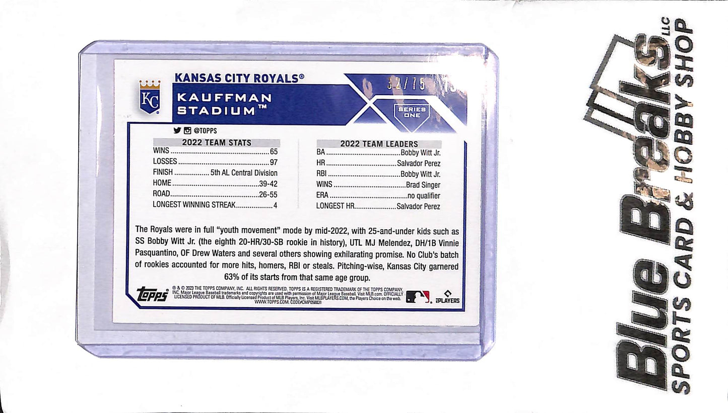 2023 Topps - Kansas City Team Card - 134 Orange 32/75 - 1st Edition - Baseball - Royals