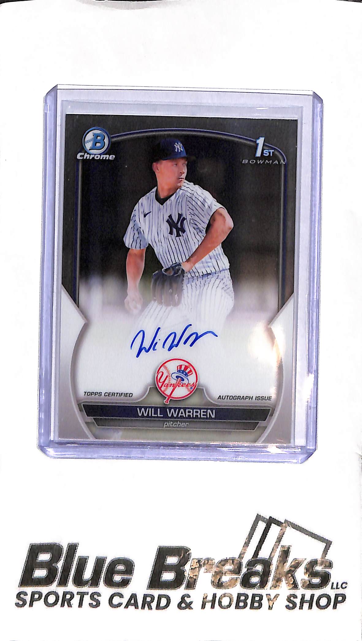 2023 Bowman Chrome - Will Warren Auto - CPA-WW - Baseball - Yankees