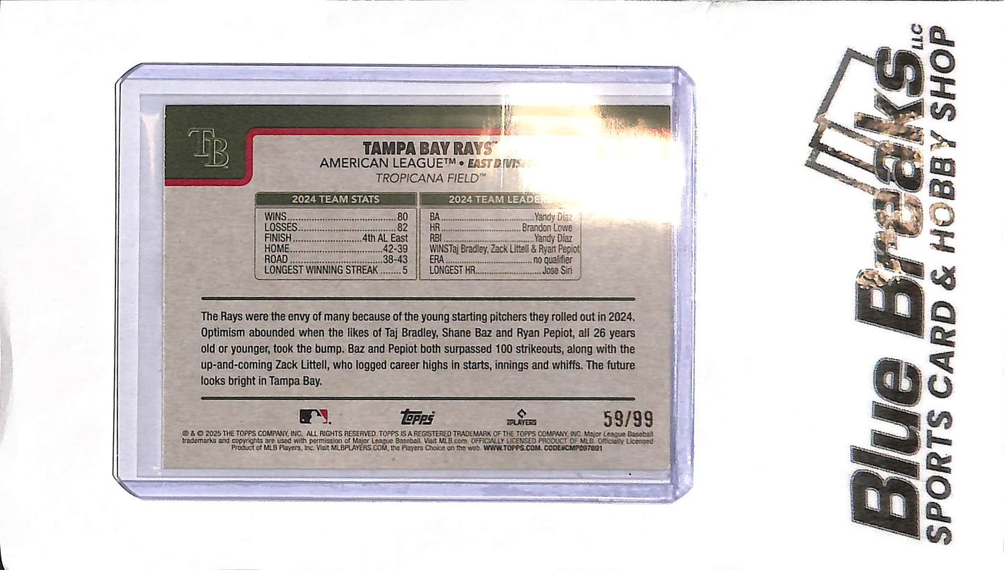 2025 Topps - Tampa Bay Team Card - 294 - 59/99 - Baseball - Rays