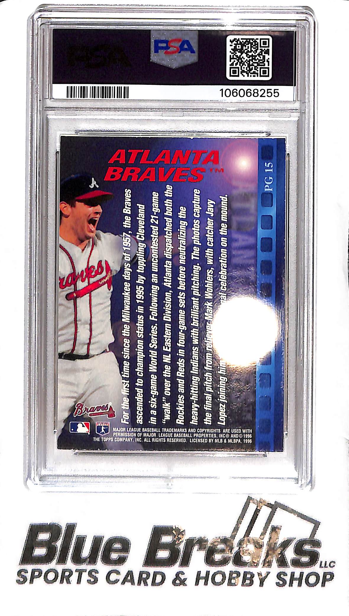 1996 Topps Gallery - Wohlers / Lopez PG15 - Dual In-Person Auto - PSA Authentic - Baseball - Braves