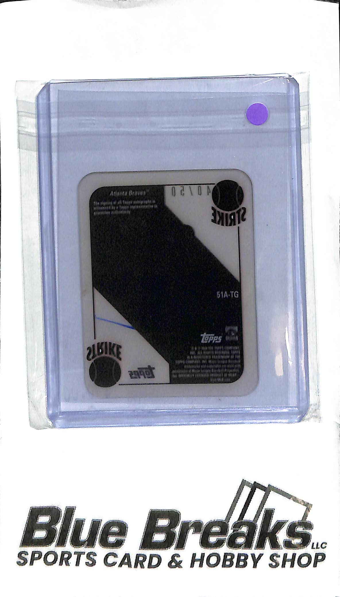 2020 Topps Clearly Authentic - Tom Glavine Auto - 51A-TG - Clear Mini 40/50 - Baseball - Braves