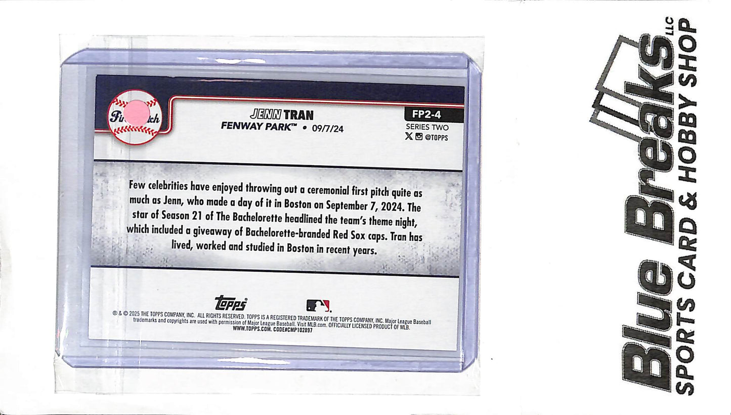 2025 Topps Series 2 - pink foil - Jenn Tran - First Pitch - #FP2-4 - baseball - Red Sox