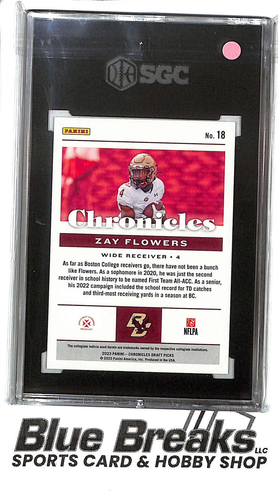 2023 Panini Chronicles - Draft Picks - Zay Flowers - RC - #18 - SGC 9.5 - football - Ravens