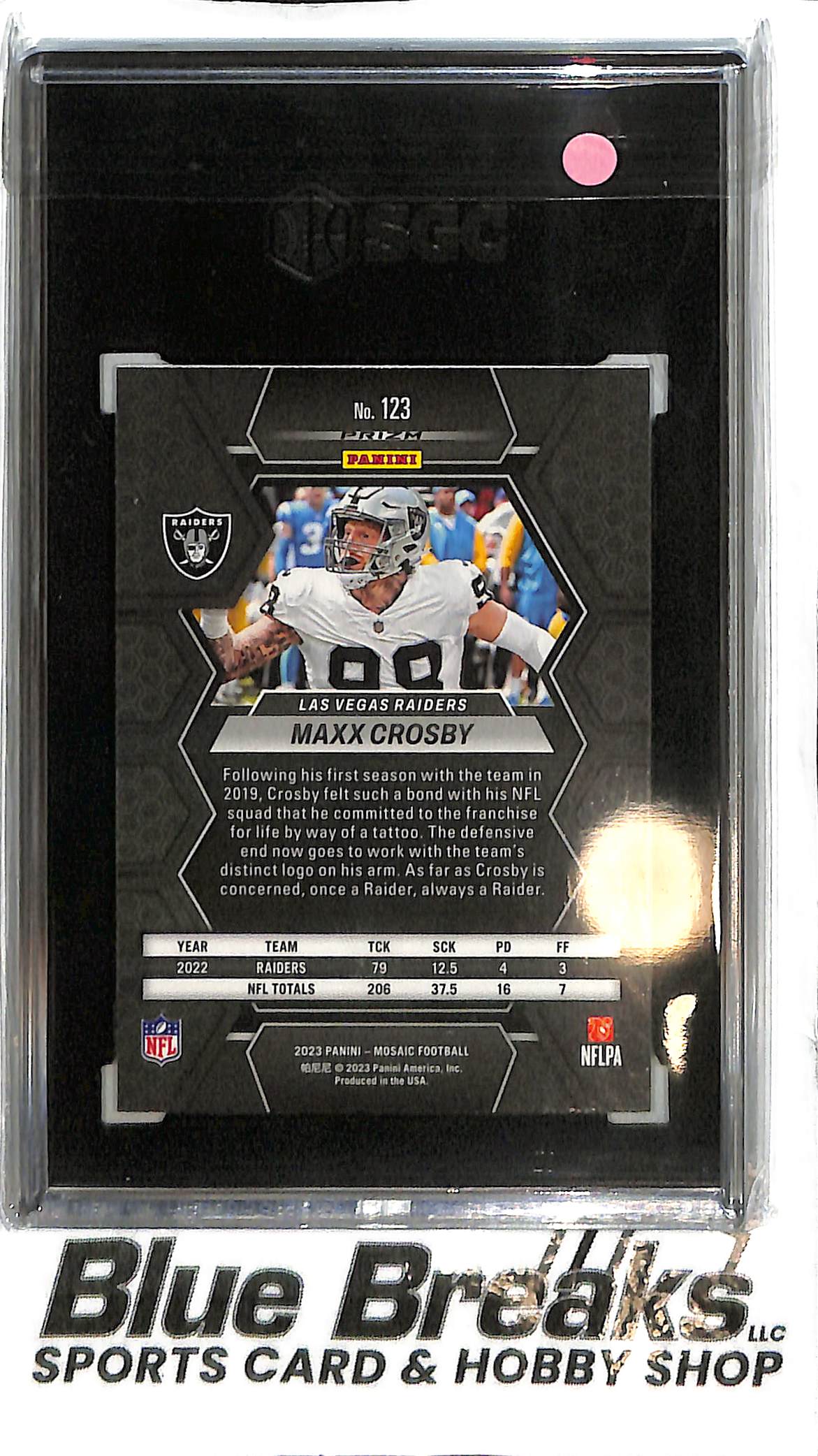 2023 Panini Mosaic - Maxx Crosby #123 - Silver - SGC 9.5 - Football - Raiders