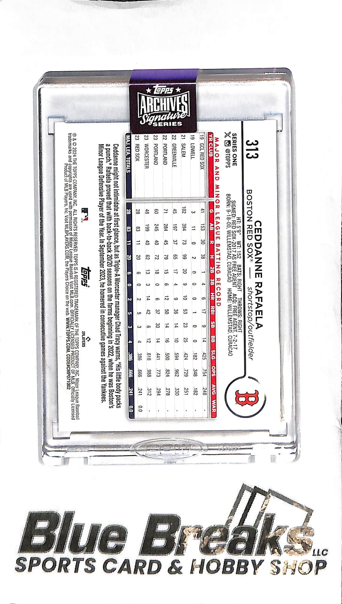 2025 Archives Signature Series - Ceddanne Rafaela Auto - 09/80 - Baseball - Red Sox