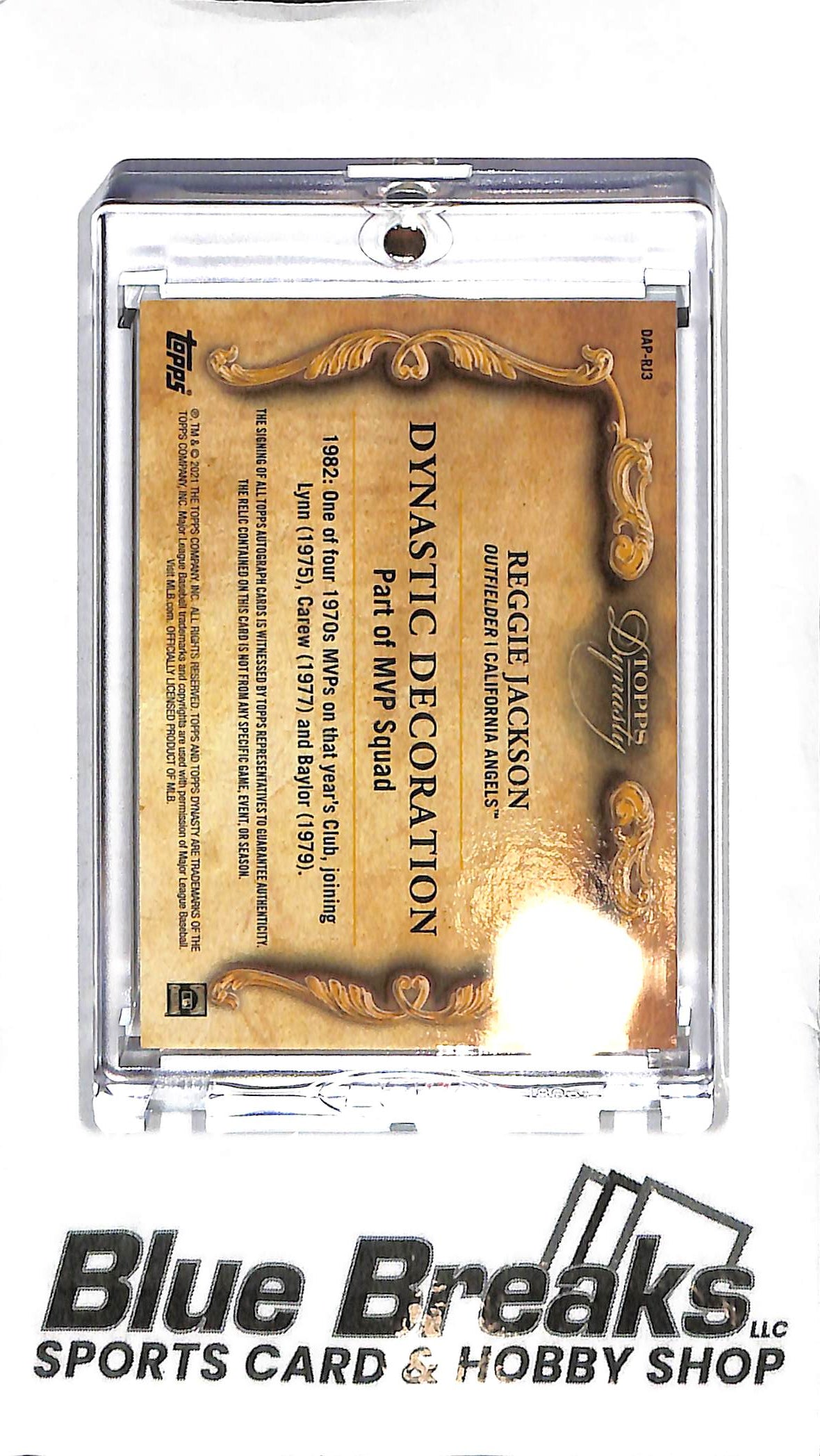 2021 Topps Dynasty - Reggie Jackson Patch Auto - DAP-RJ3 - 05/10 - Baseball - Angels