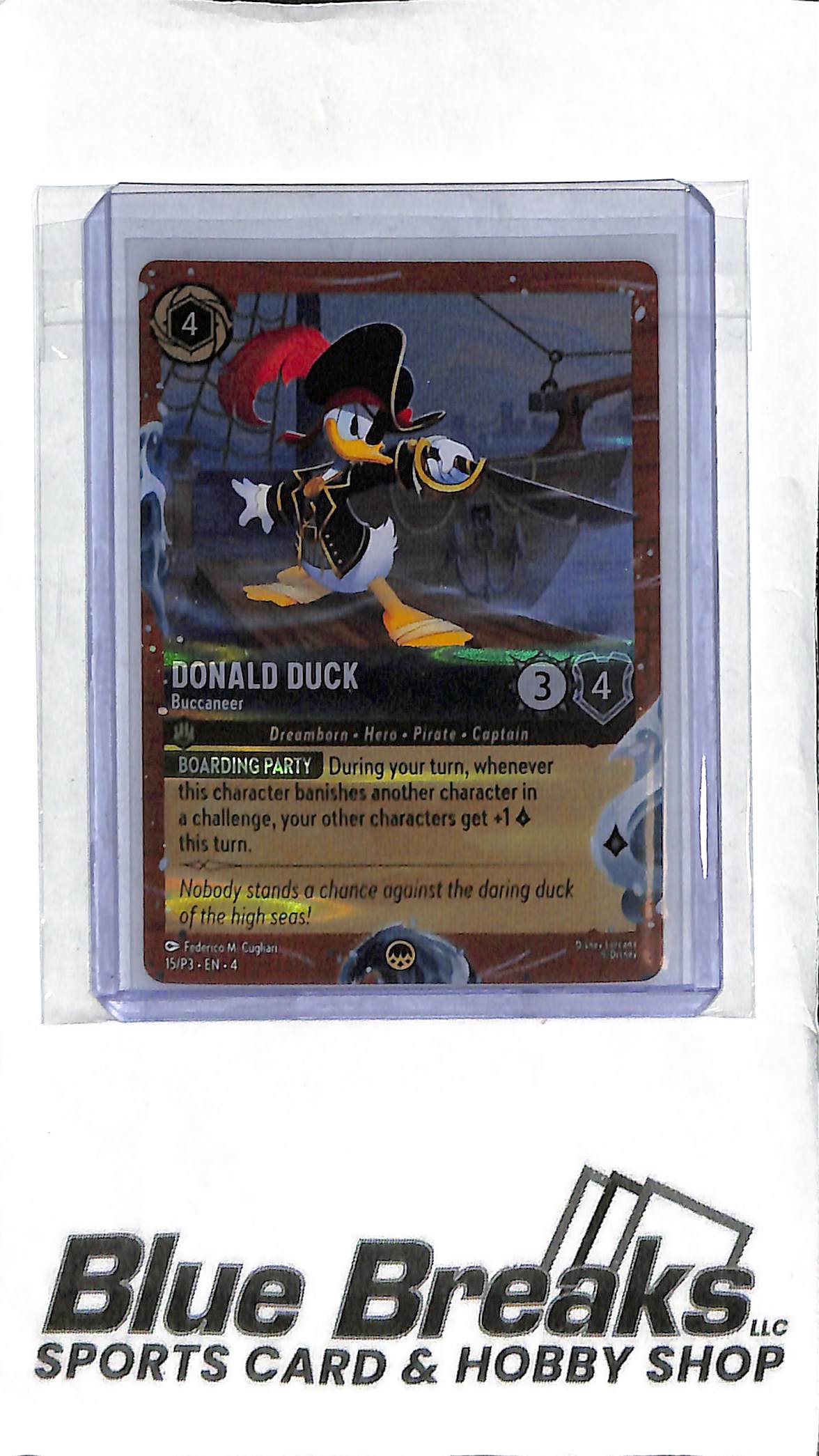 Donald Duck Buccaneer - Disney Lorcana - DCL - 15/P3 – Blue Breaks Sports  Card & Hobby Shop