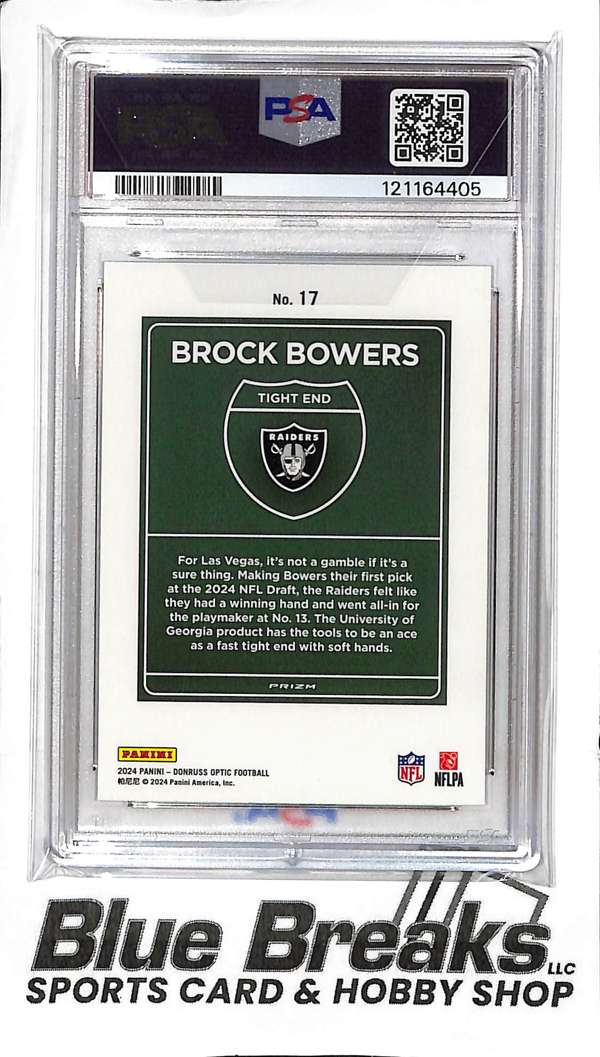 2024 Panini - Donruss Optic - Downtown! - Brock Bowers - #17 - PSA 9 - football - Raiders