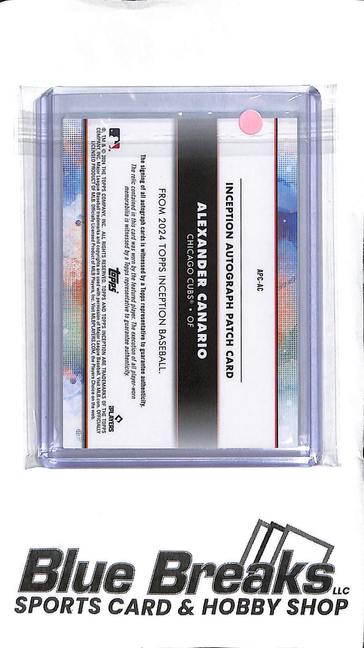 Alexander Canario APC-AC - 2024 Topps Inception - RC RPA 12/99 - Baseball - Cubs