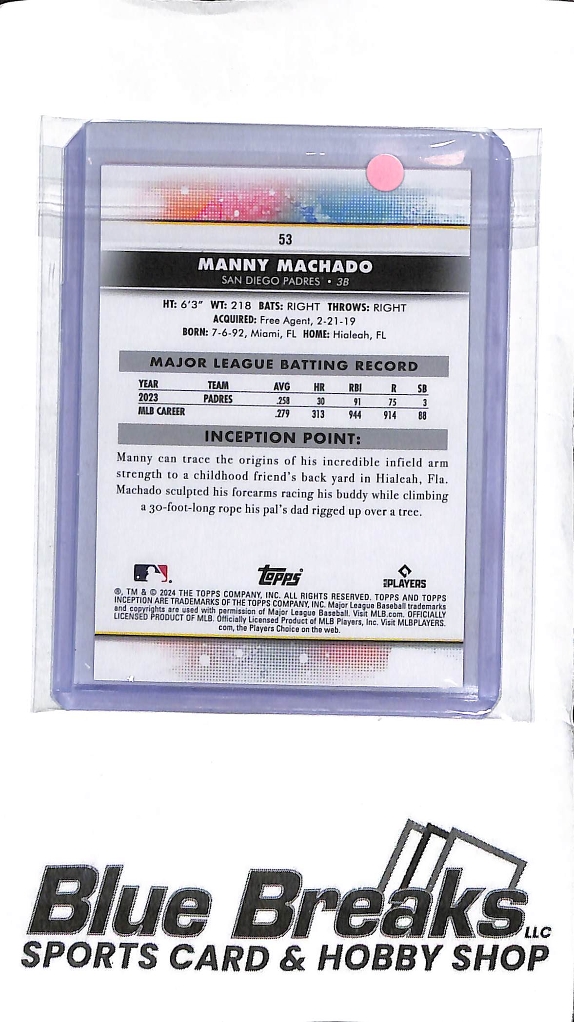 Manny Machado #53 - 2024 Topps Inception - Red 71/75 - Baseball - Padres