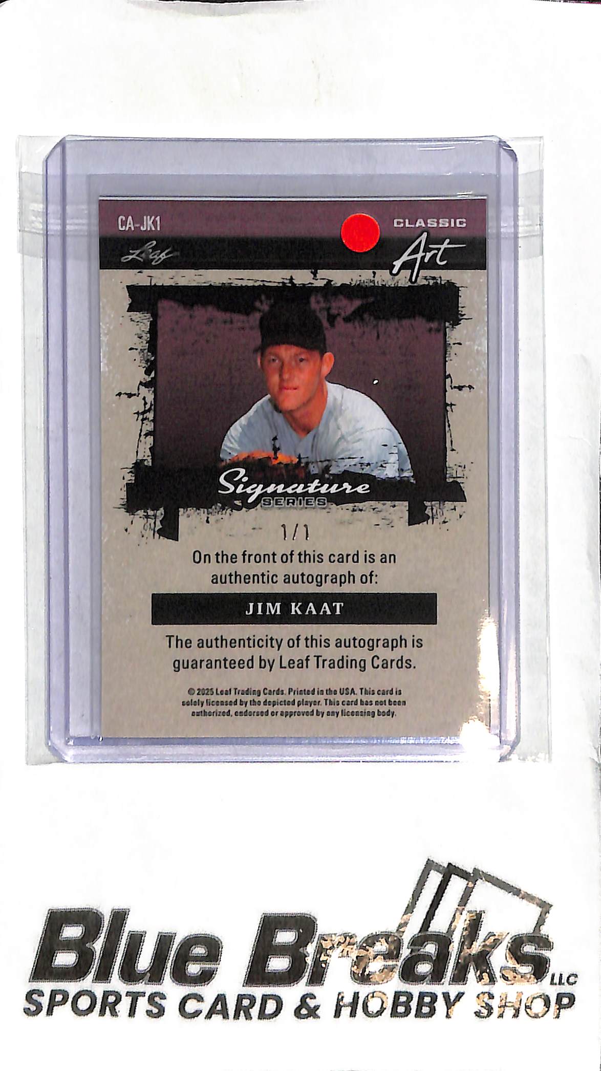 Jim Kaat CA-JK1 - 2025 Leaf Signature Series - Auto 1/1 - Baseball - Twins