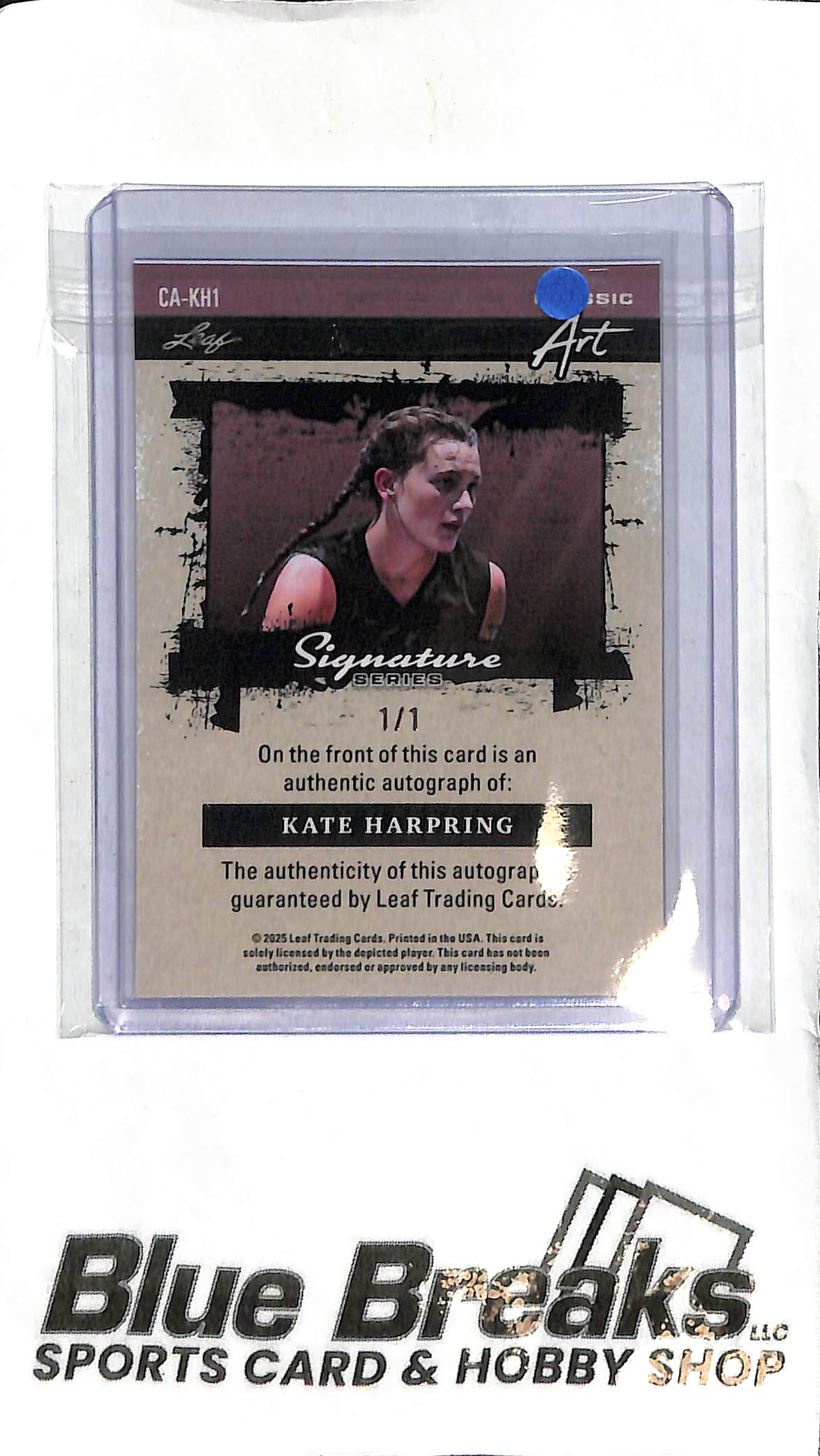 Kate Harpring CA-KH1 - 2025 Leaf Signature Series - 1/1 Auto - Womens Basketball